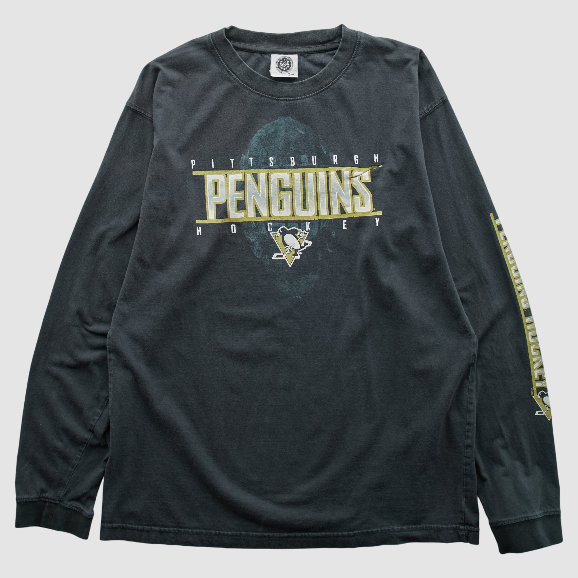 Pittsburgh Penguins NHL 2000s Long Sleeve T-shirt - Charcoal - M