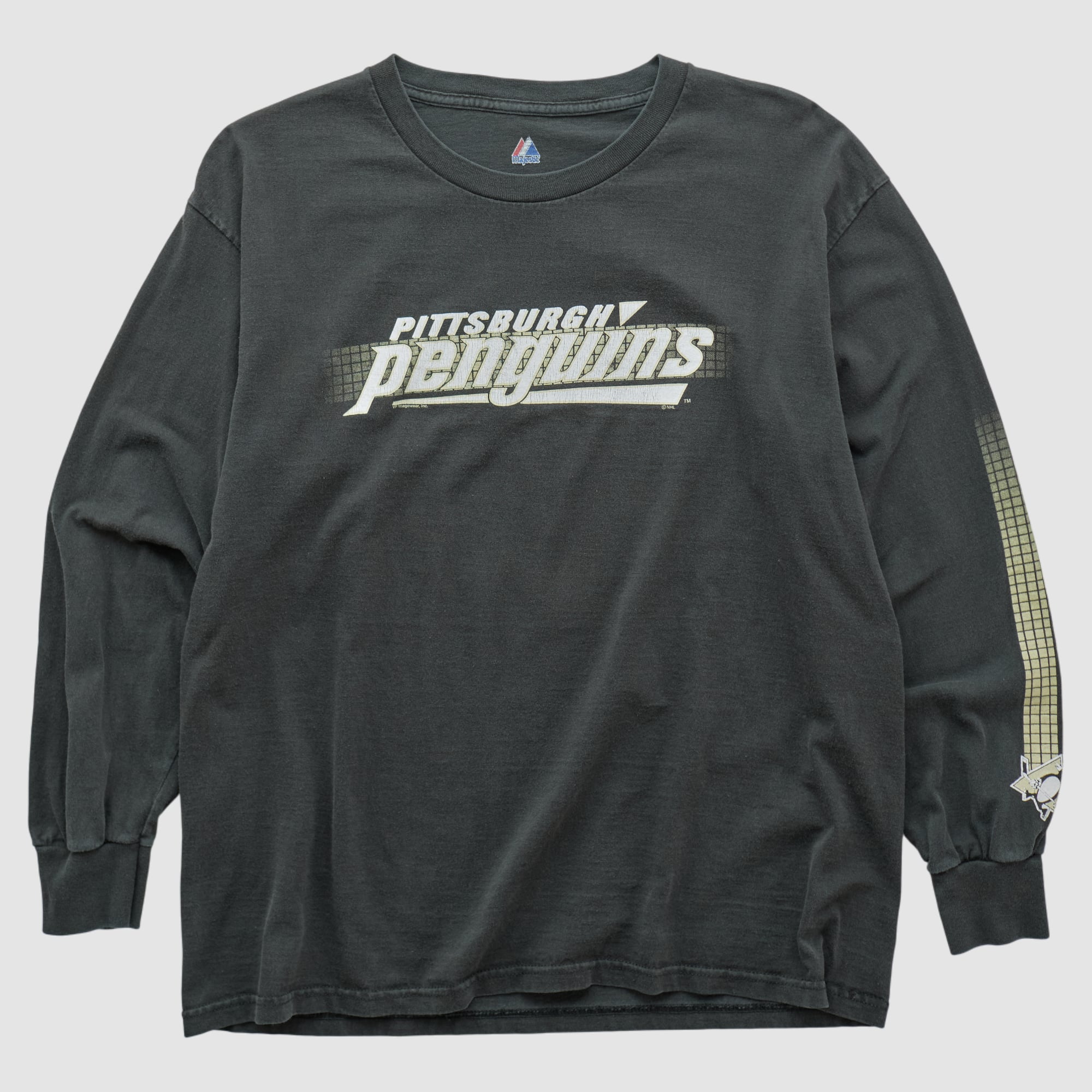 Pittsburgh Penguins Majestic 2000s Long Sleeve T-shirt - Black - M