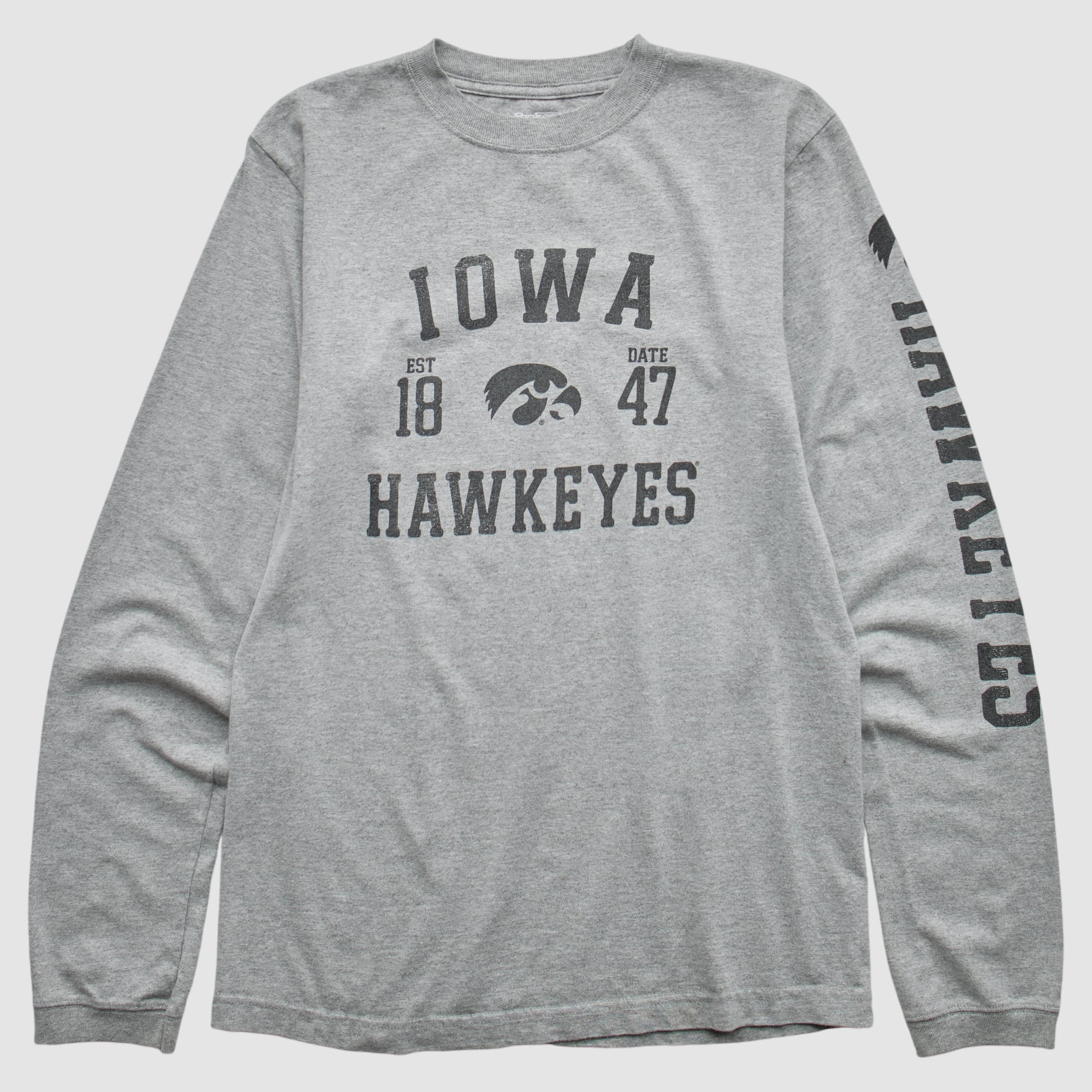 Iowa Hawkeyes Pro Edge 2010s Long Sleeve T-shirt - Heather Gray - S