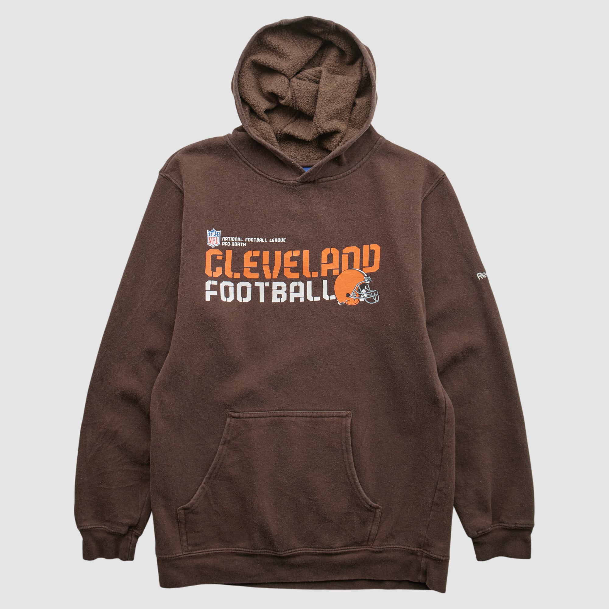 Cleveland Browns Reebok 2000s Hooded Pullover Sweatshirt - Brown - XS