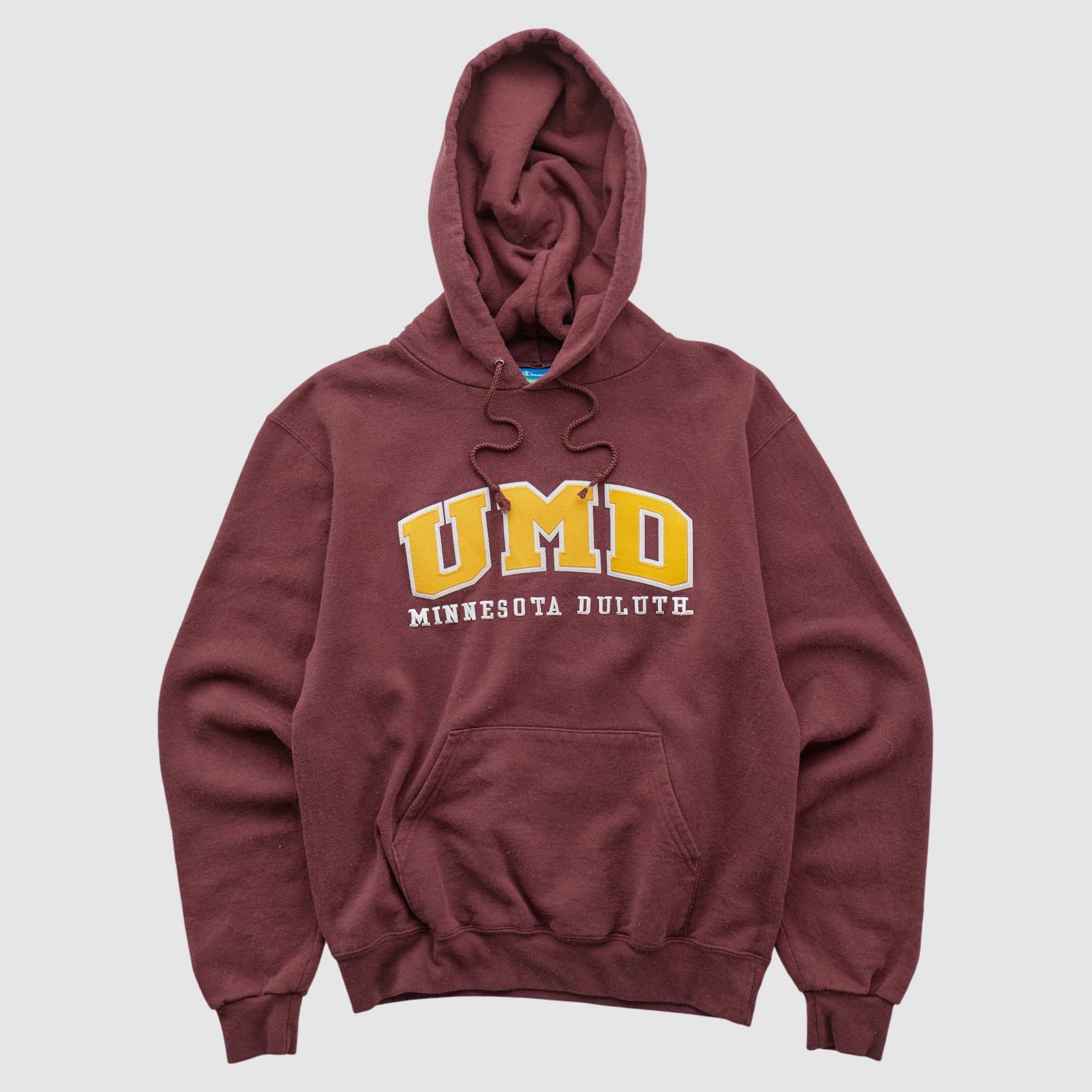 Minnesota Duluth Bulldogs Champion 2000s Hooded Pullover Sweatshirt - Maroon - XXS