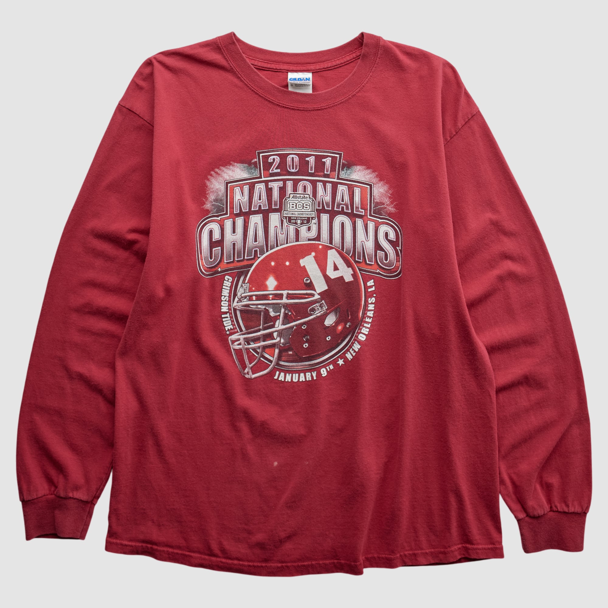 Alabama Crimson Tide Gildan 2011 Long Sleeve T-shirt - Maroon - M