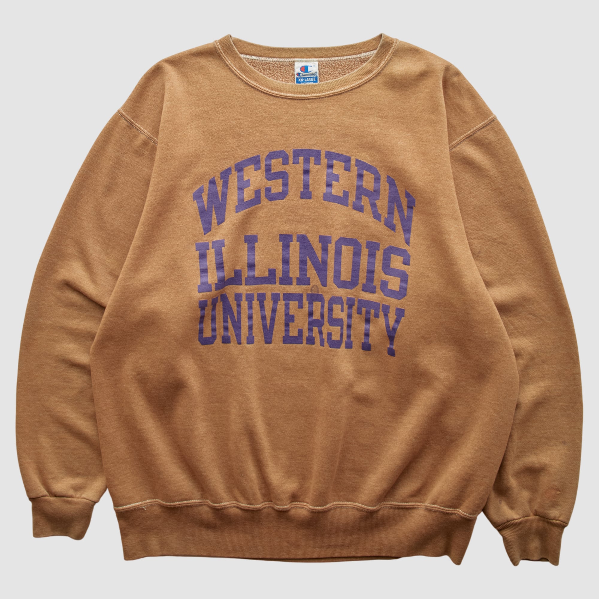Western Illinois Leathernecks Champion 90s Pullover Sweatshirt - Tan - L