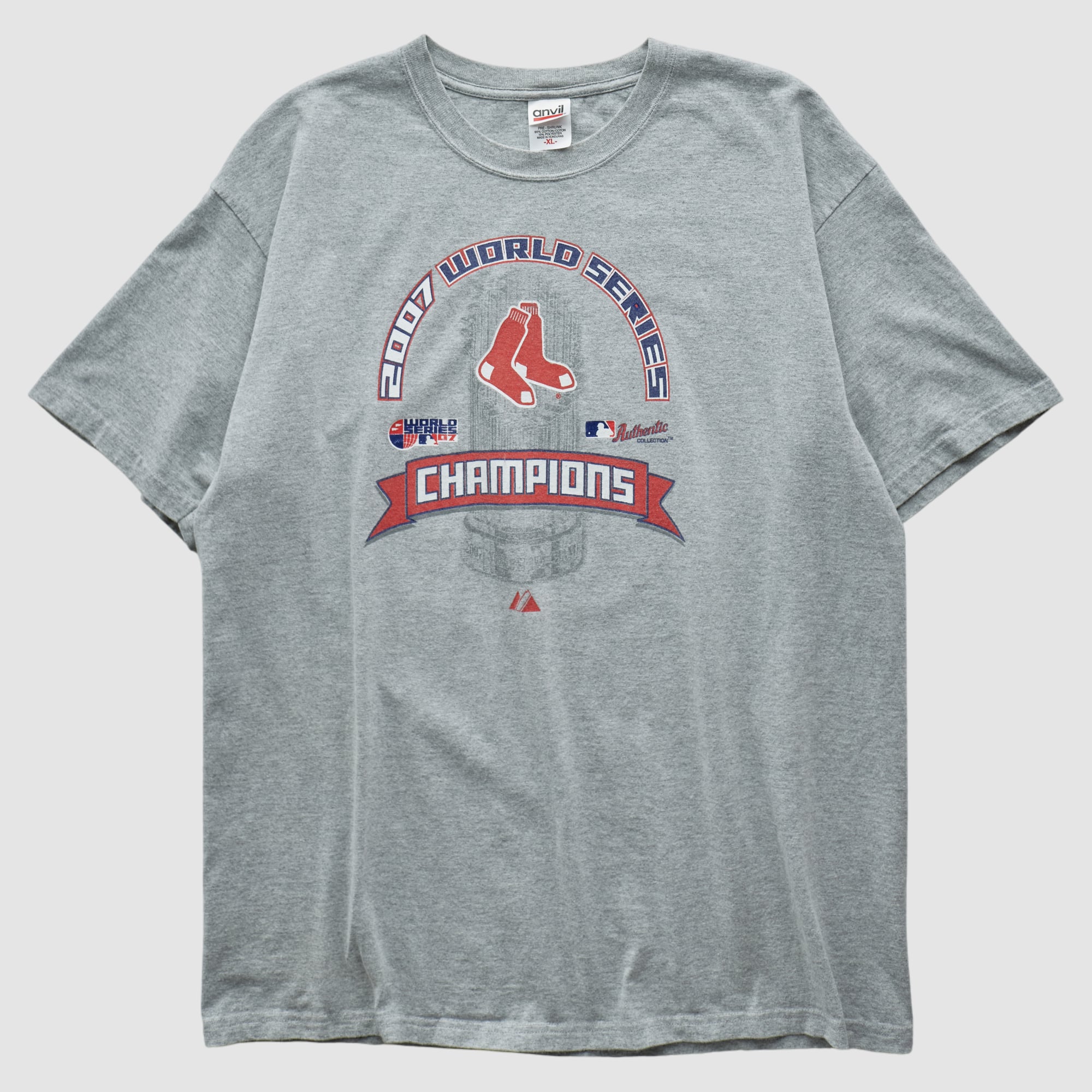 Boston Red Sox Anvil 2007 T-shirt - Heather Gray - M