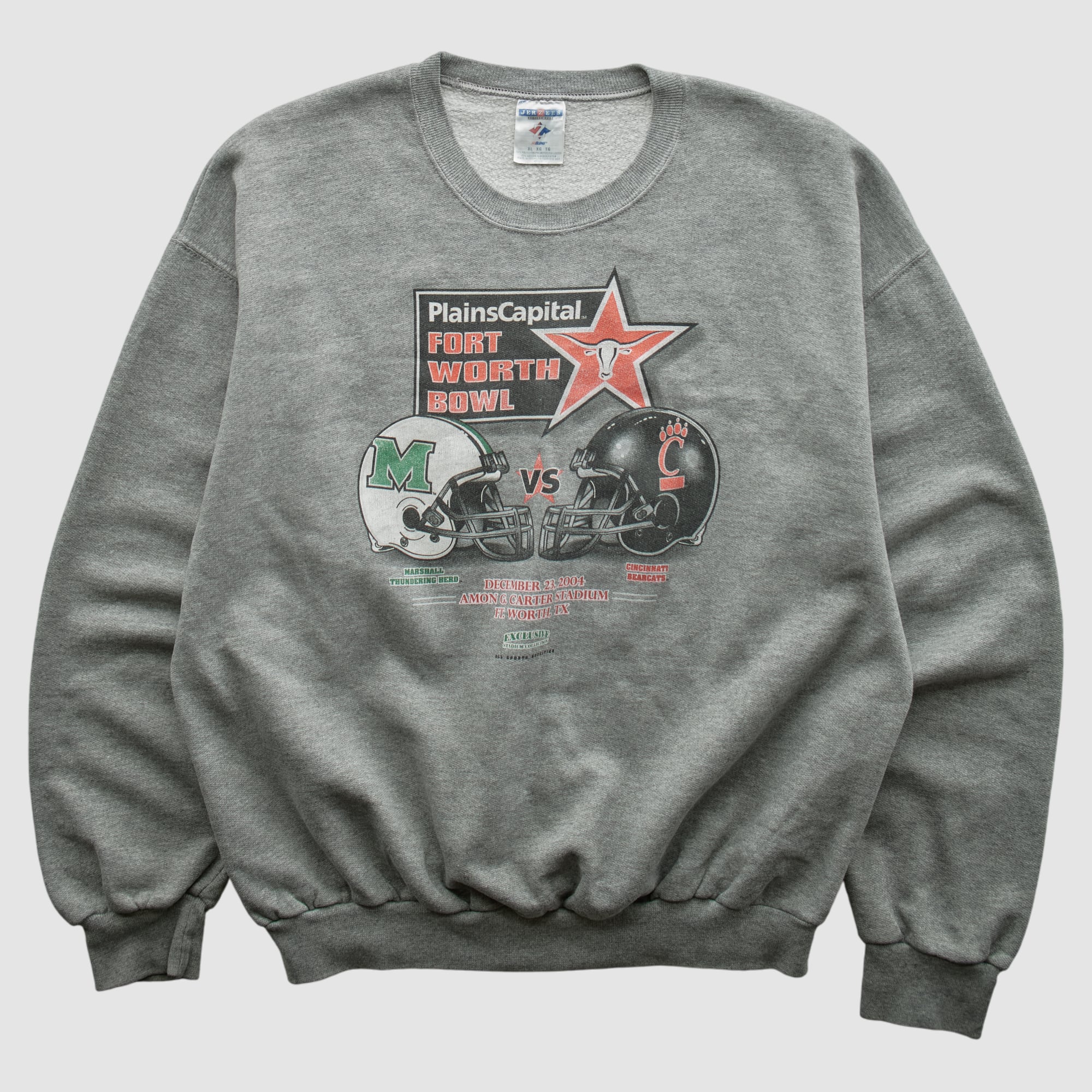 Fort Worth Bowl Jerzees 2004 Pullover Sweatshirt - Heather Gray - S