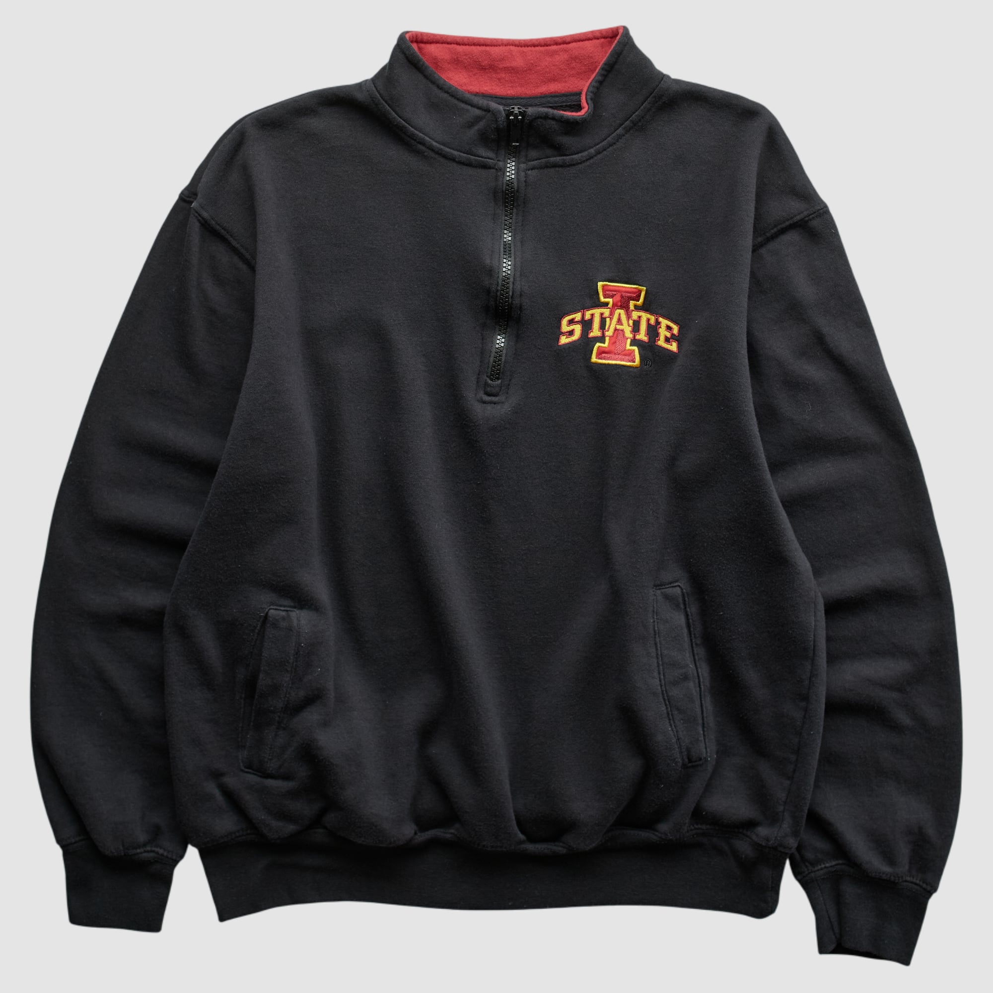 Iowa State Cyclones Colosseum 2000s 1/4 Zip Sweatshirt - Black - XS