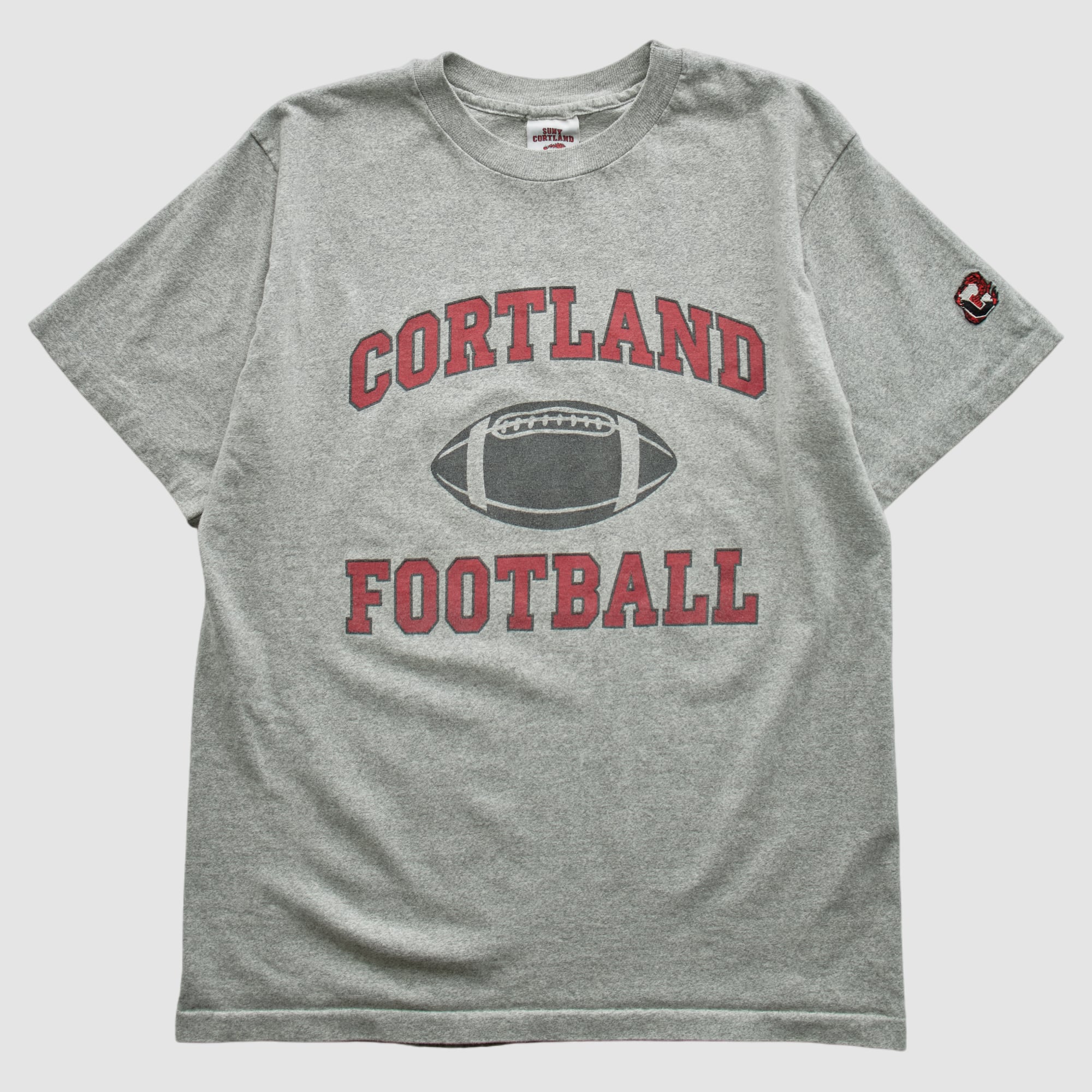 SUNY Oneonta Red Dragons Cotton Exchange 90s T-shirt - Heather Gray - S