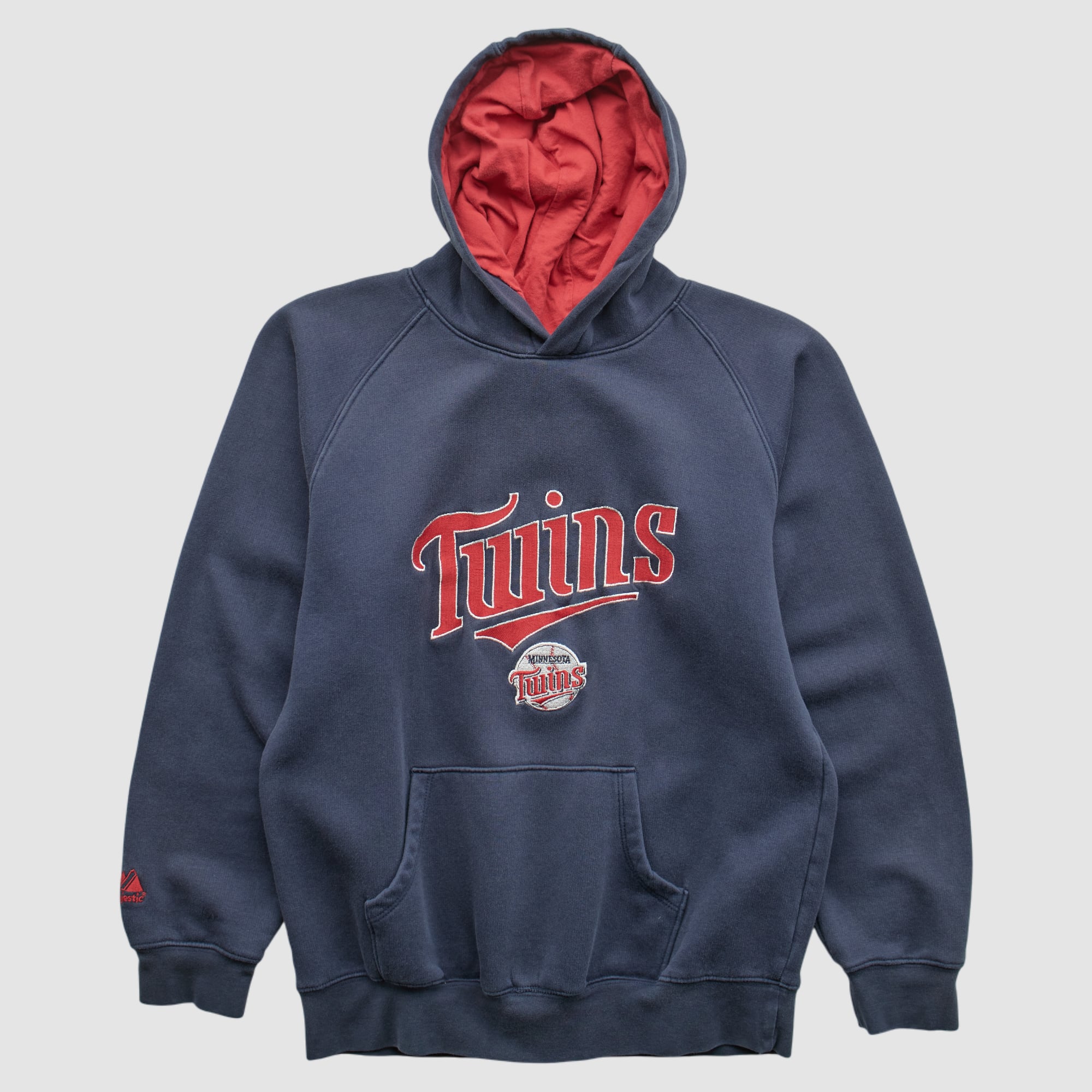 Minnesota Twins Majestic 2000s Hooded Pullover Sweatshirt - Navy - XXS