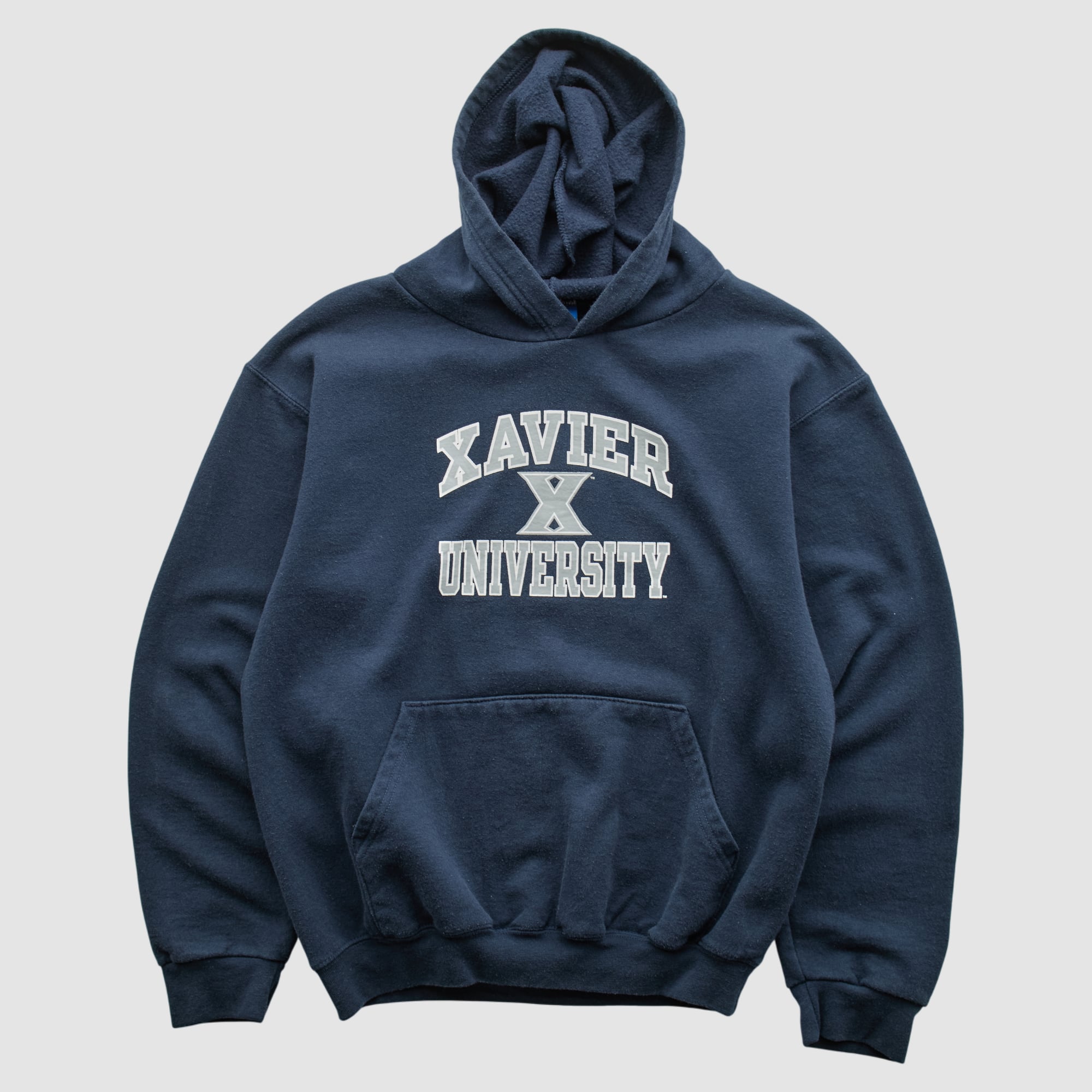Xavier Musketeers Champion 2000s Hooded Pullover Sweatshirt - Navy - XS