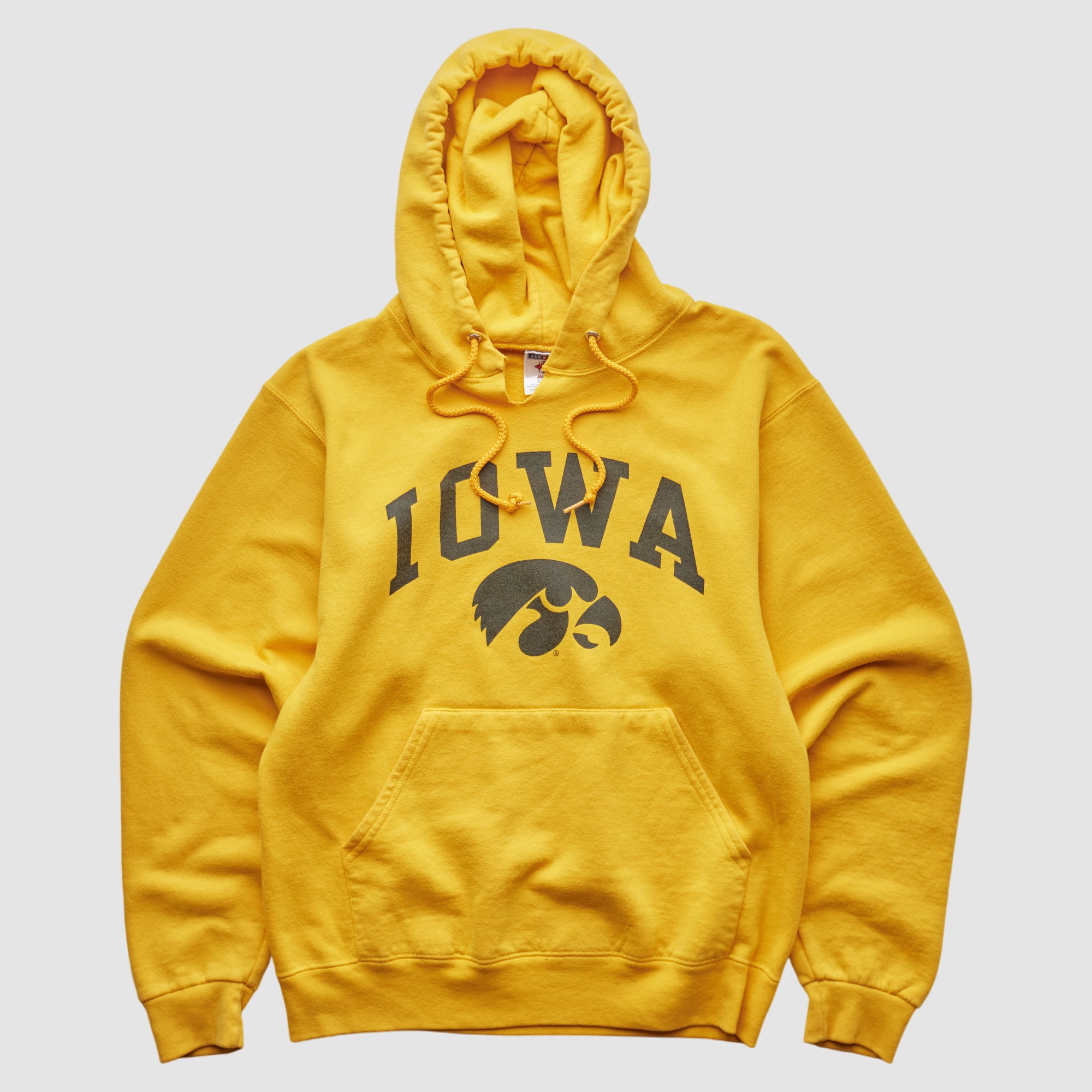 Iowa Hawkeyes Jerzees 2000s Hooded Sweatshirt - Yellow - XS