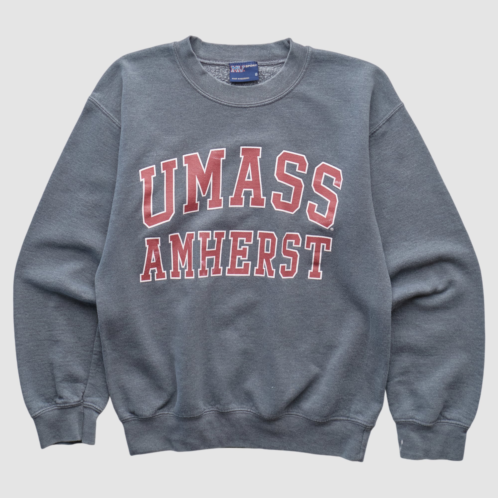 UMass Minutemen MV Sport 2000s Pullover Sweatshirt - Charcoal - XXS