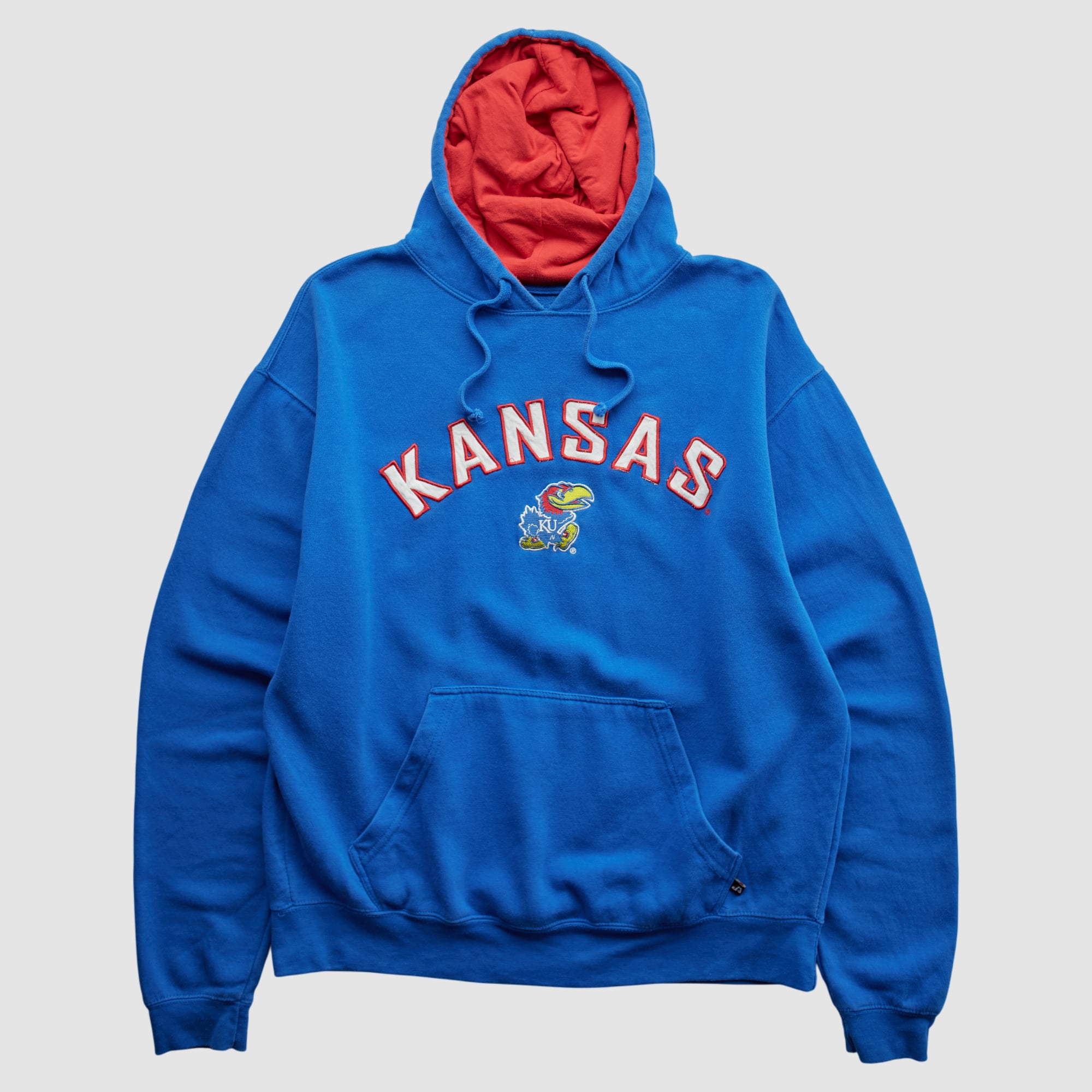 Kansas Jayhawks J America Sportswear 2010s Hooded Pullover Sweatshirt - Blue - L