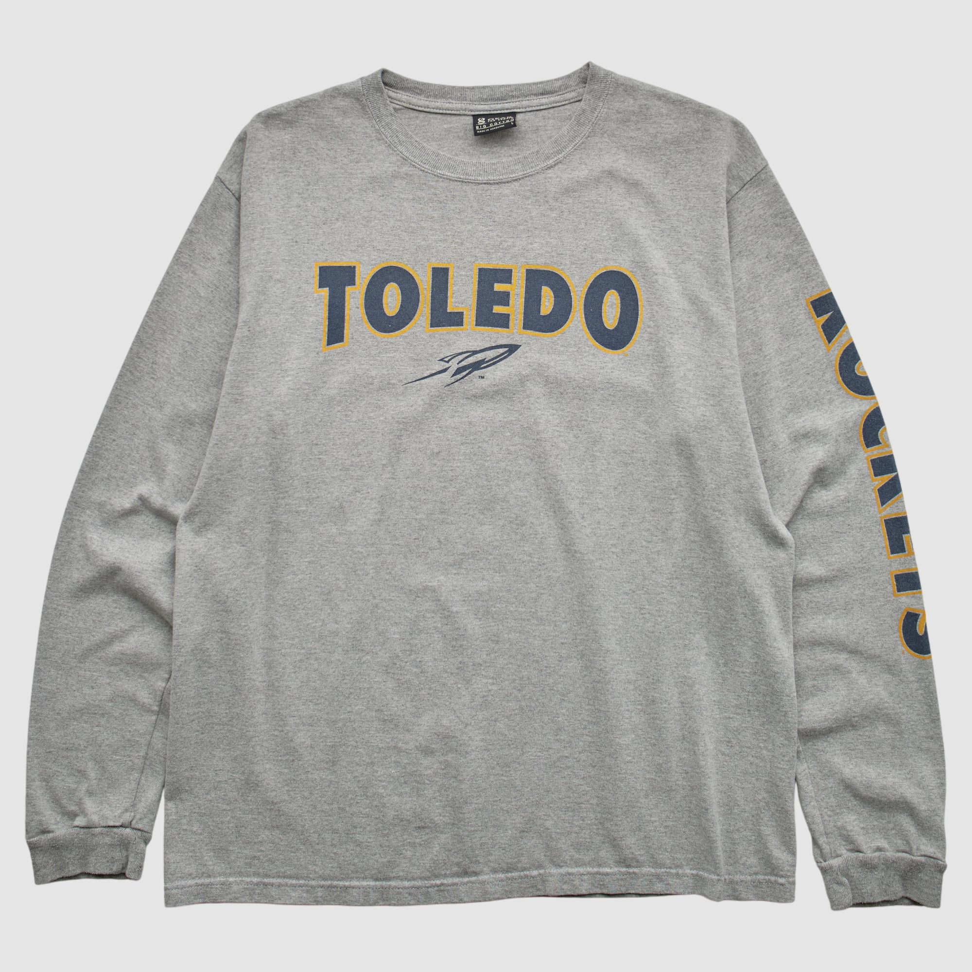 Toledo Rockets Gear For Sports 2000s Long Sleeve T-shirt - Heather Gray - M