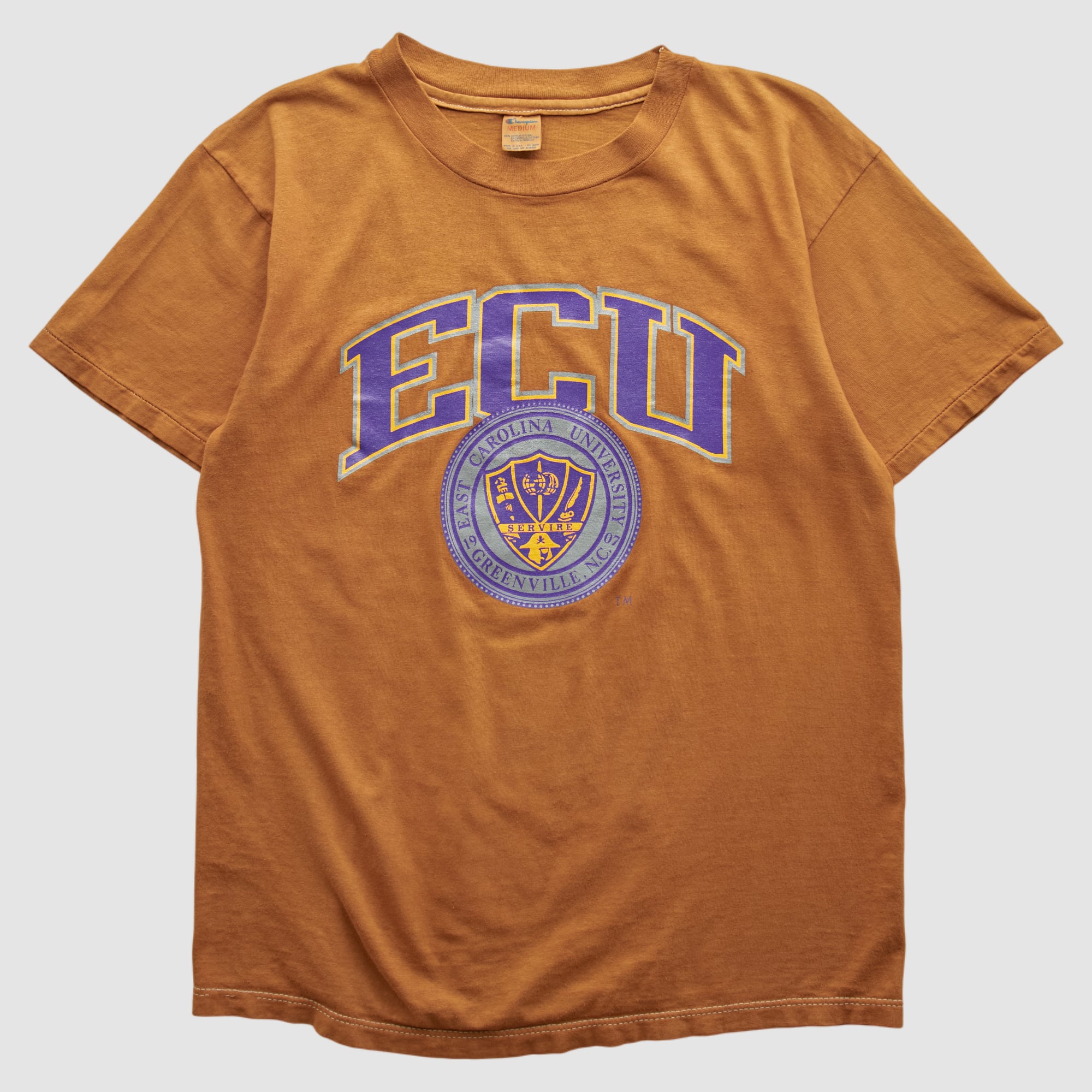 ECU Pirates Champion 80s T-shirt - Orange - S