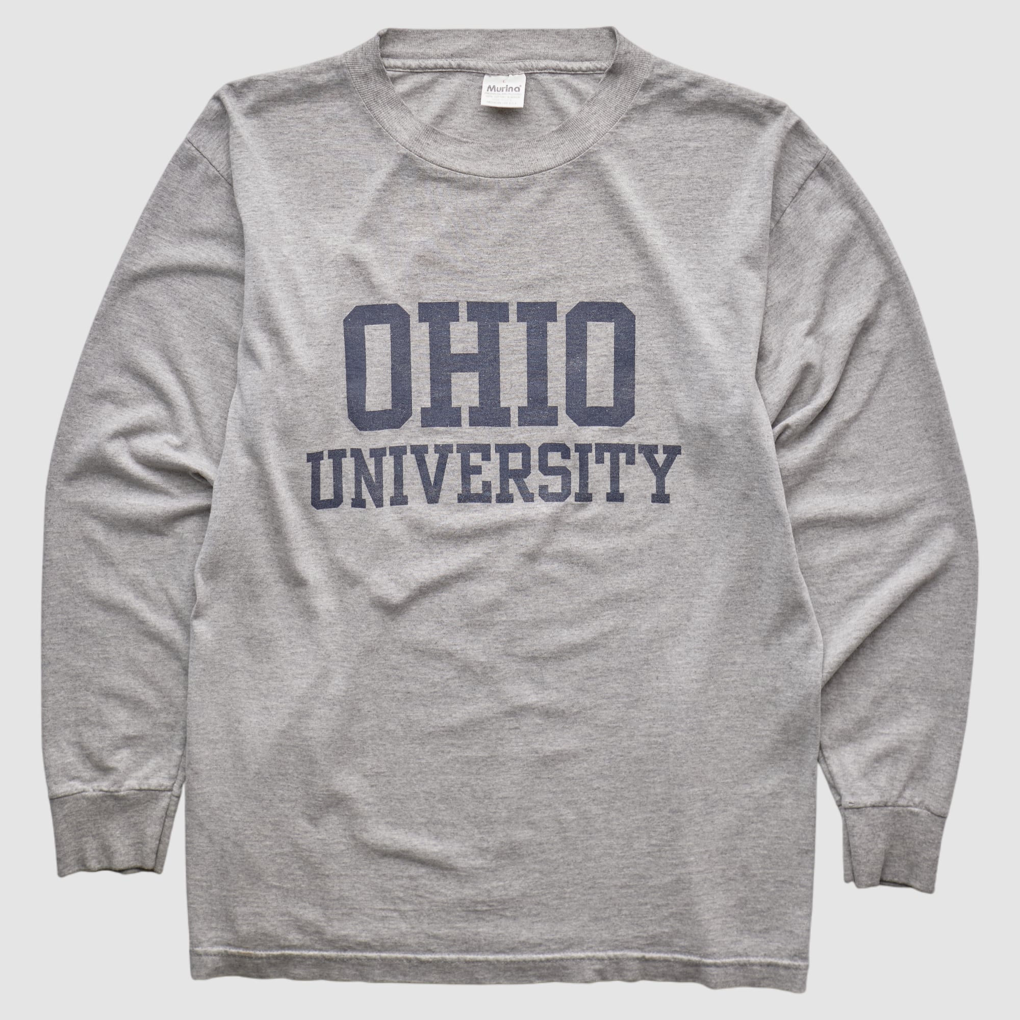 Ohio Bobcats Marina 90s Long Sleeve T-shirt - Heather Gray - M