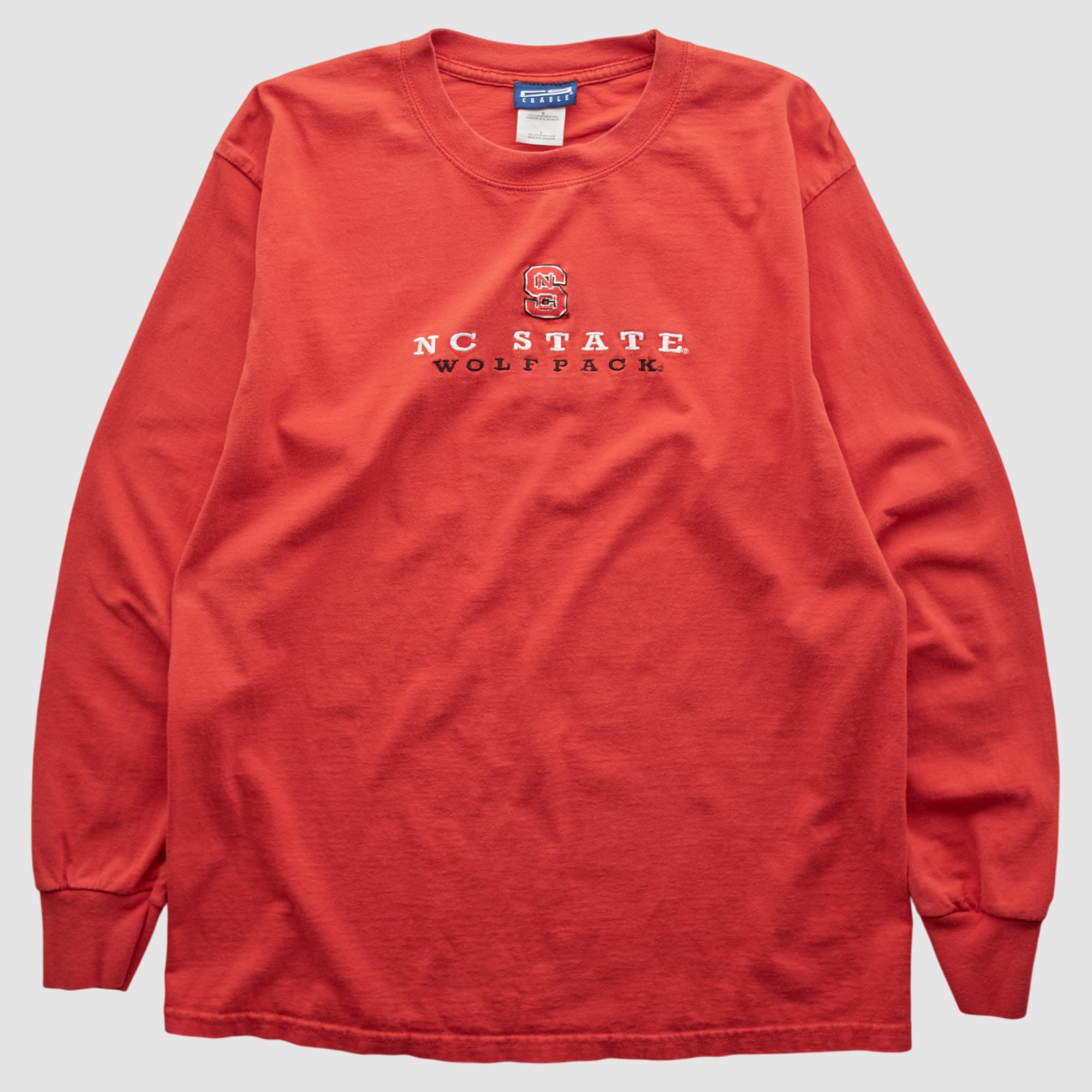 NC State Wolfpack CRABLE SPORTSWEAR 2000s Long Sleeve T-shirt - Red - S