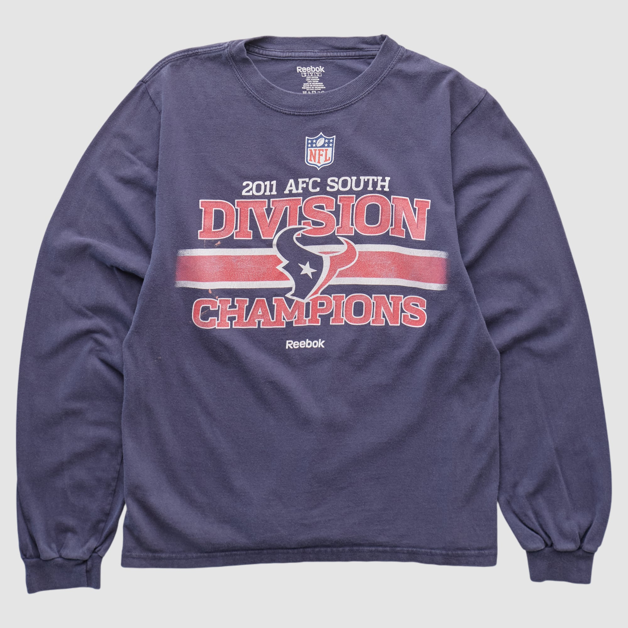 Houston Texans Reebok 2011 Long Sleeve T-shirt - Navy - XS