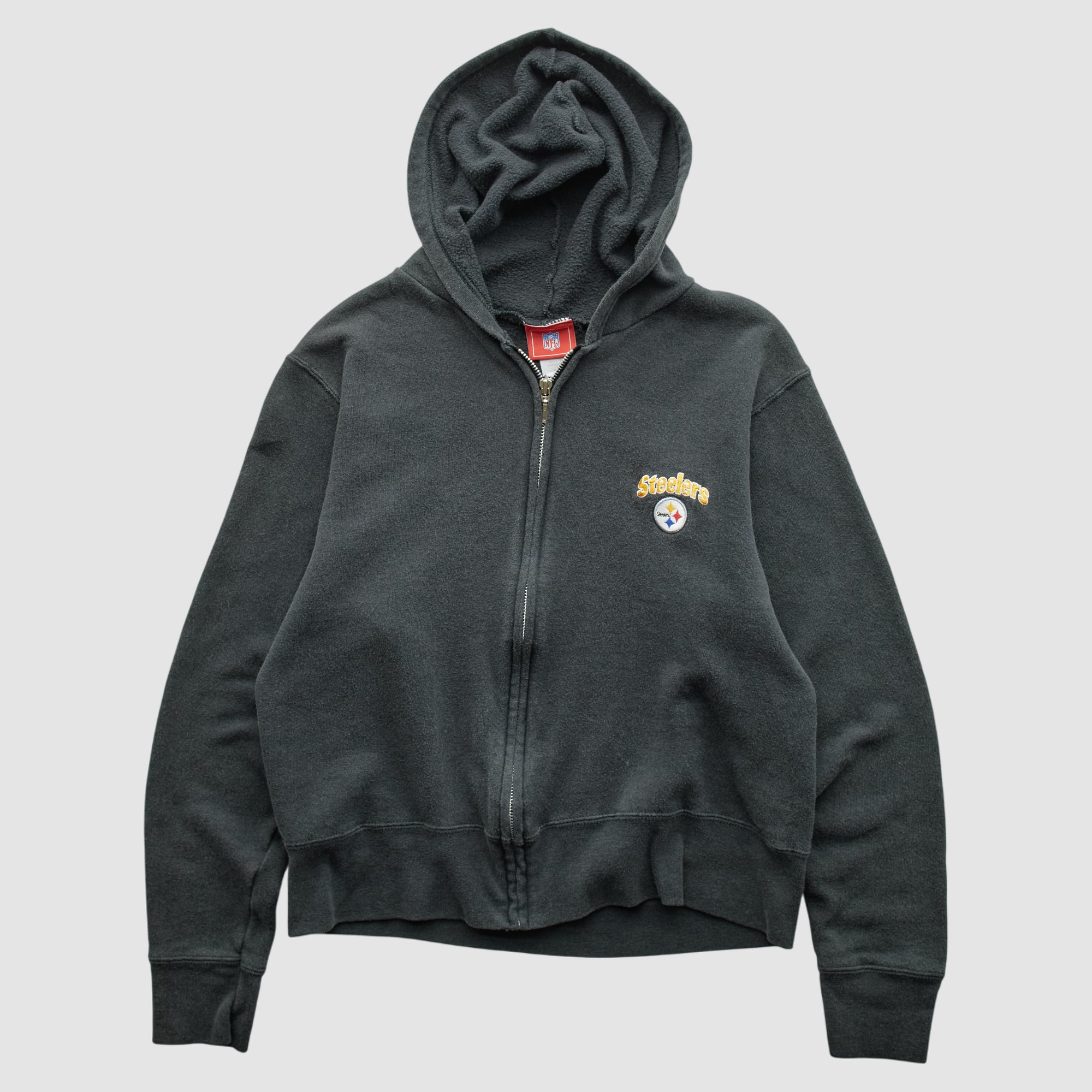 Pittsburgh Steelers NFL 2000s Hooded Full Zip Sweatshirt - Black - XXS