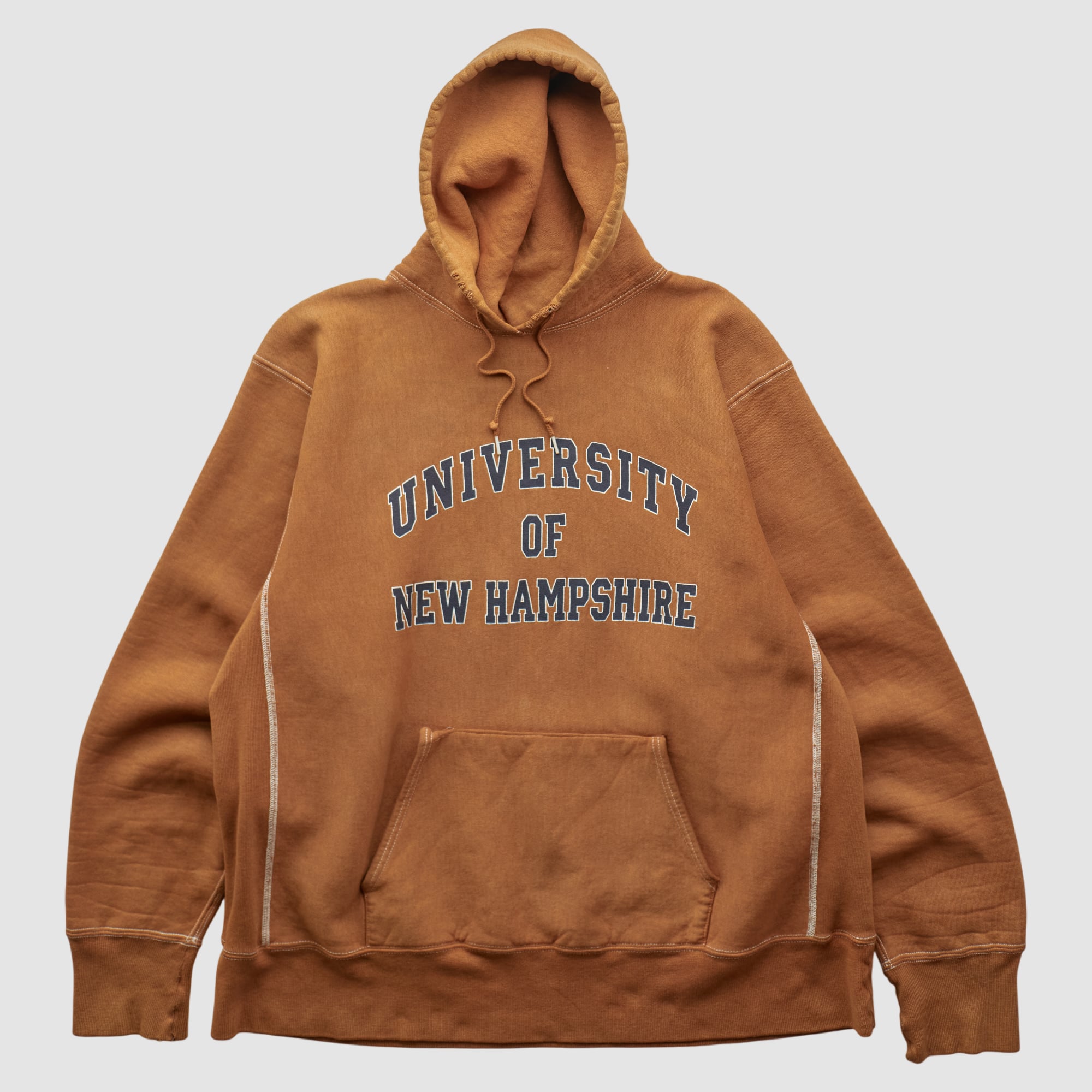 New Hampshire Wildcats Cotton Exchange 90s Hooded Pullover Sweatshirt - Brown - M