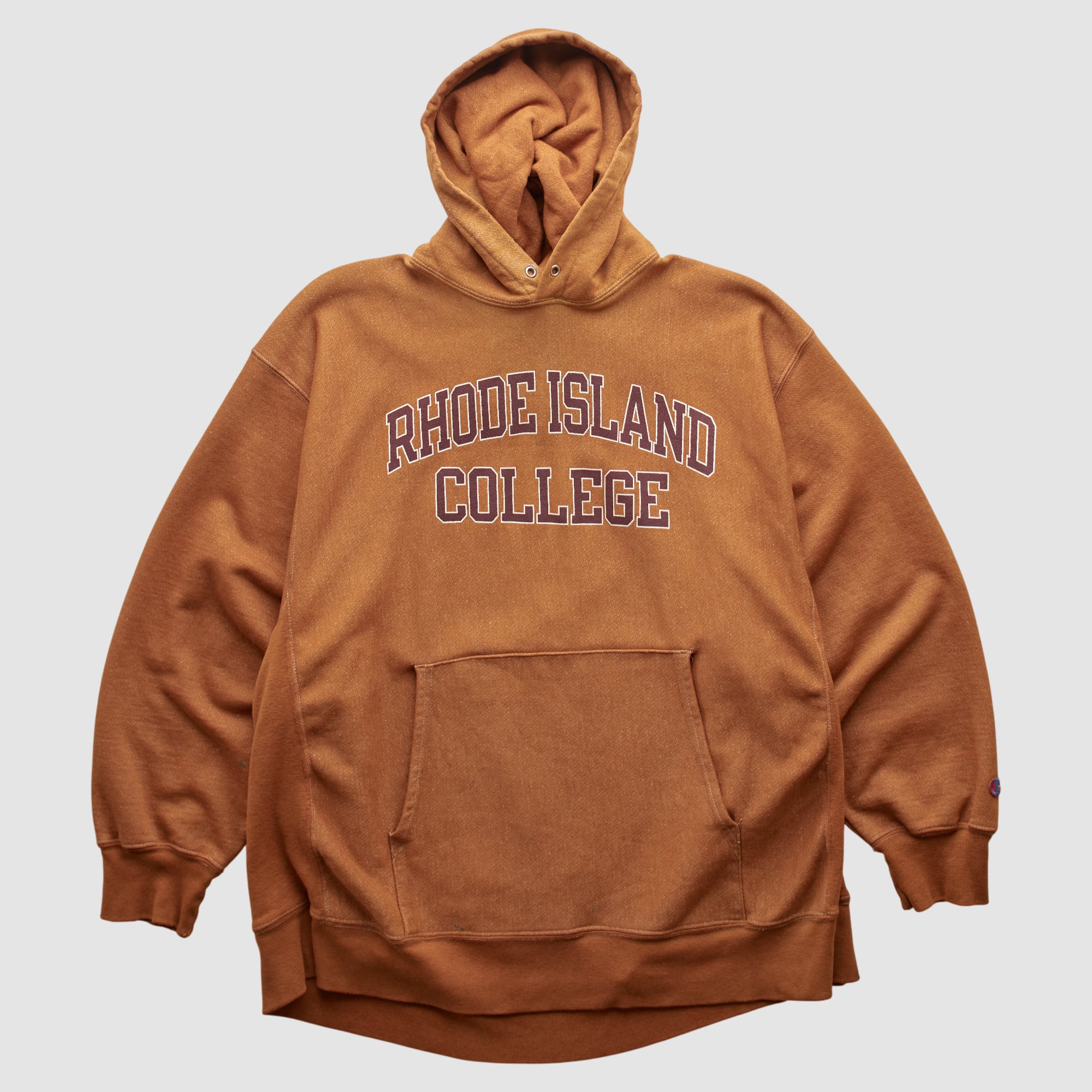Rhode Island Anchormen Champion 2000s Hooded Pullover Sweatshirt - Brown - M