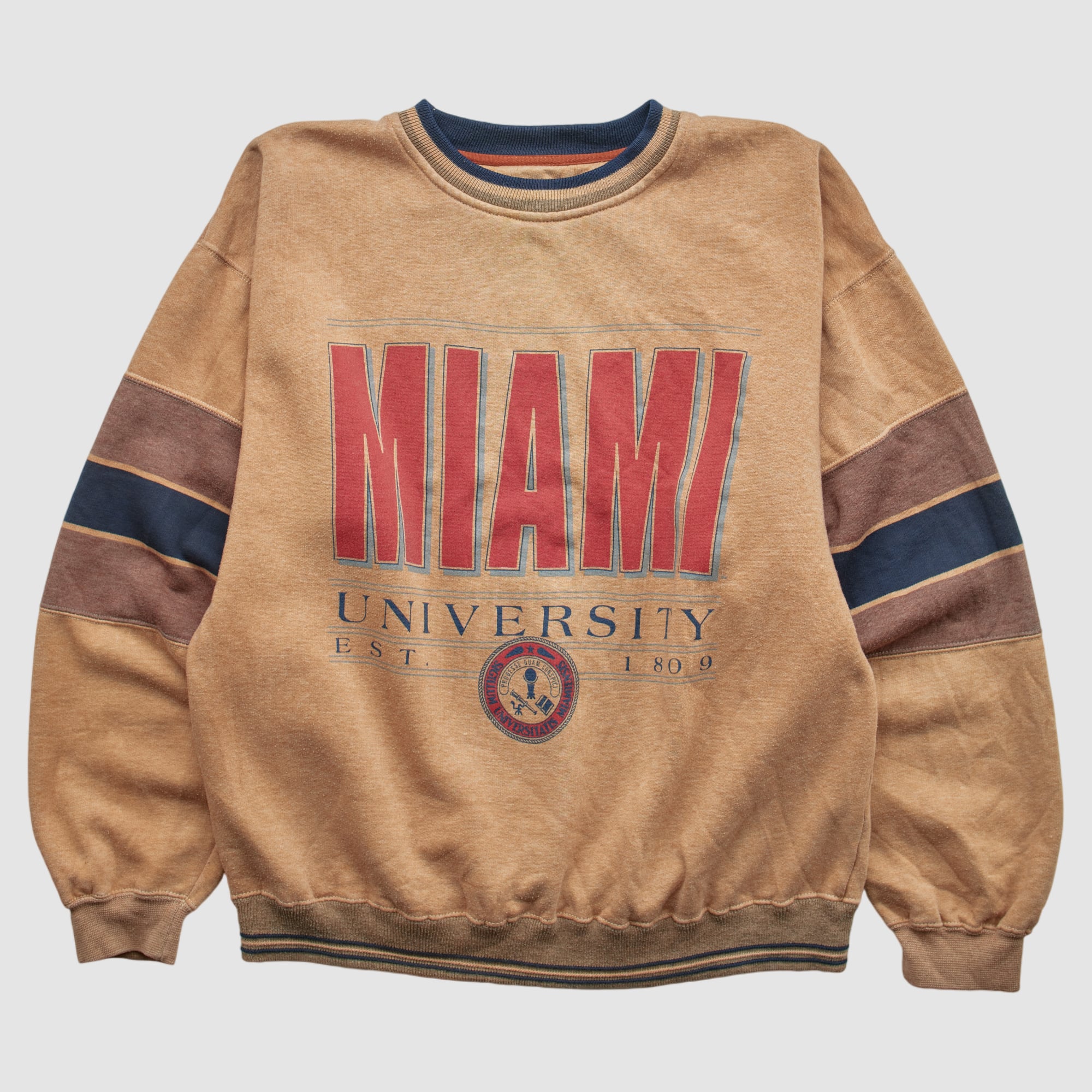 Miami University RedHawks Gear For Sports 90s Pullover Sweatshirt - Tan - S