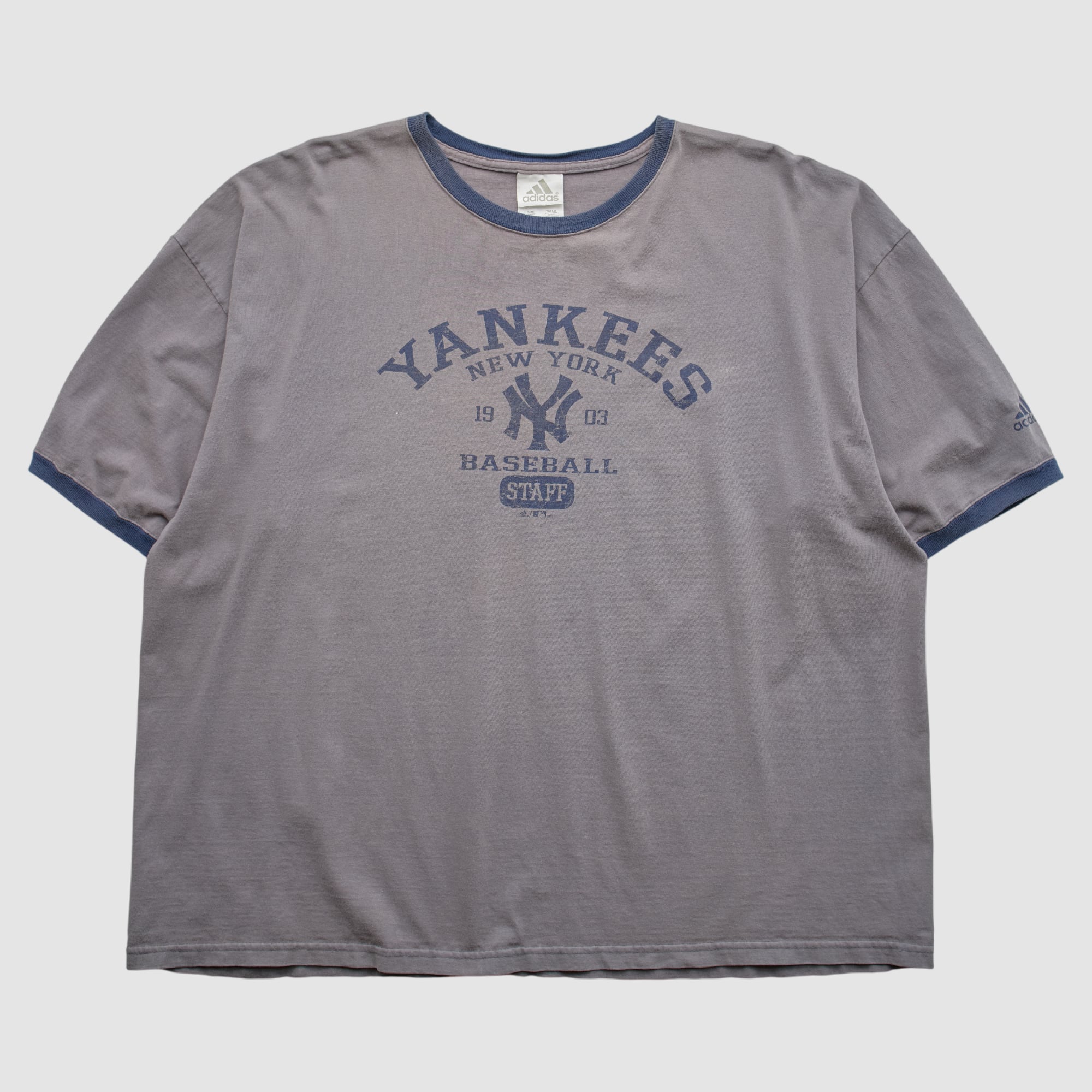 New York Yankees Adidas 2000s T-shirt - Gray - 2XL