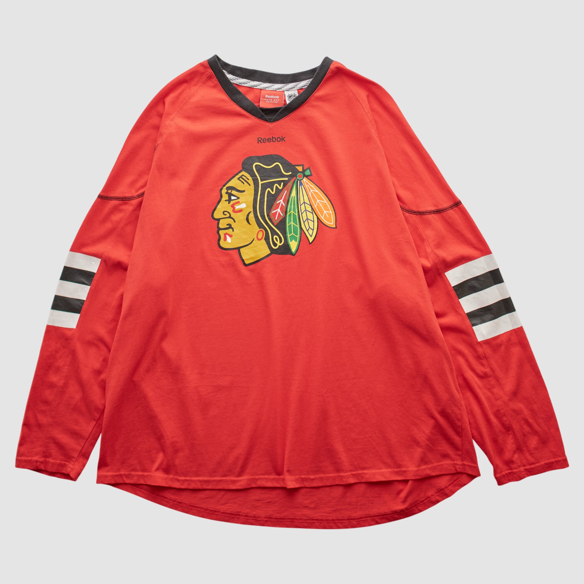 Chicago Blackhawks Reebok 2000s Long Sleeve T-shirt - Red - 2XL