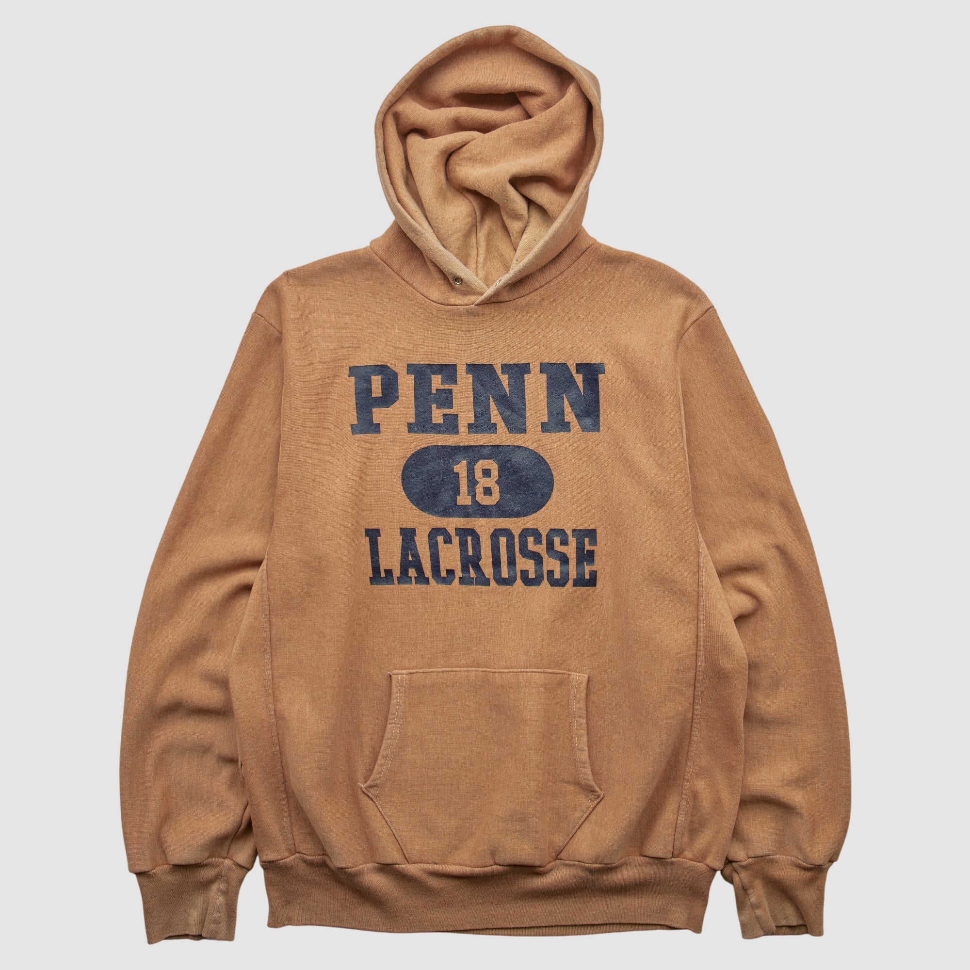 Pennsylvania Quakers 90s Hooded Pullover Sweatshirt - Tan - M