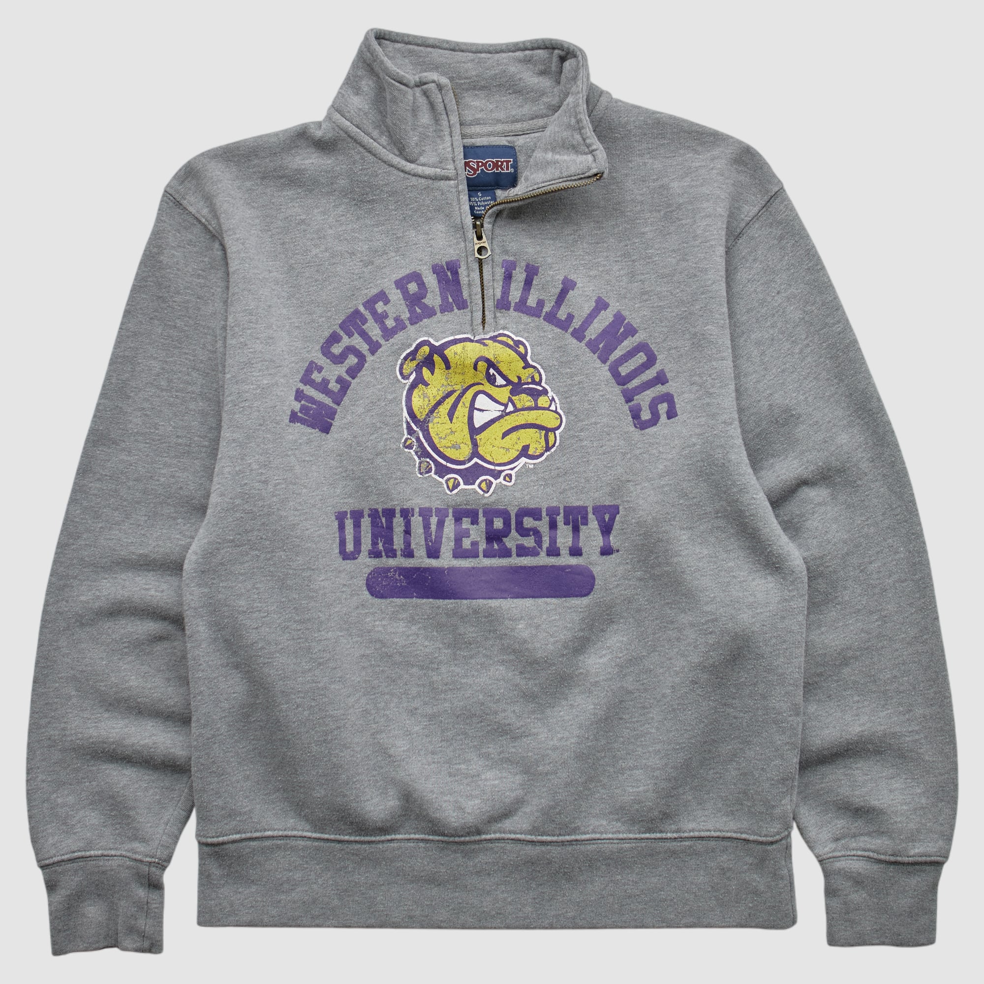 Western Illinois Leathernecks Jansport 2010s 1/4 Zip Sweatshirt - Heather Gray - XXS