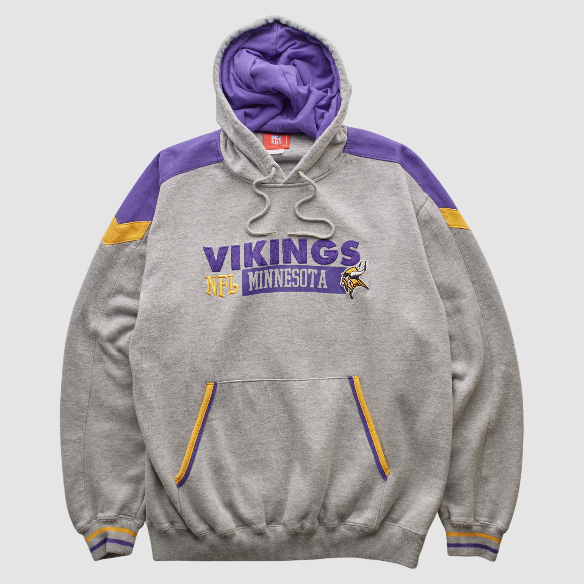 Minnesota Vikings NFL 2000s Hooded Pullover Sweatshirt - Heather Gray - S