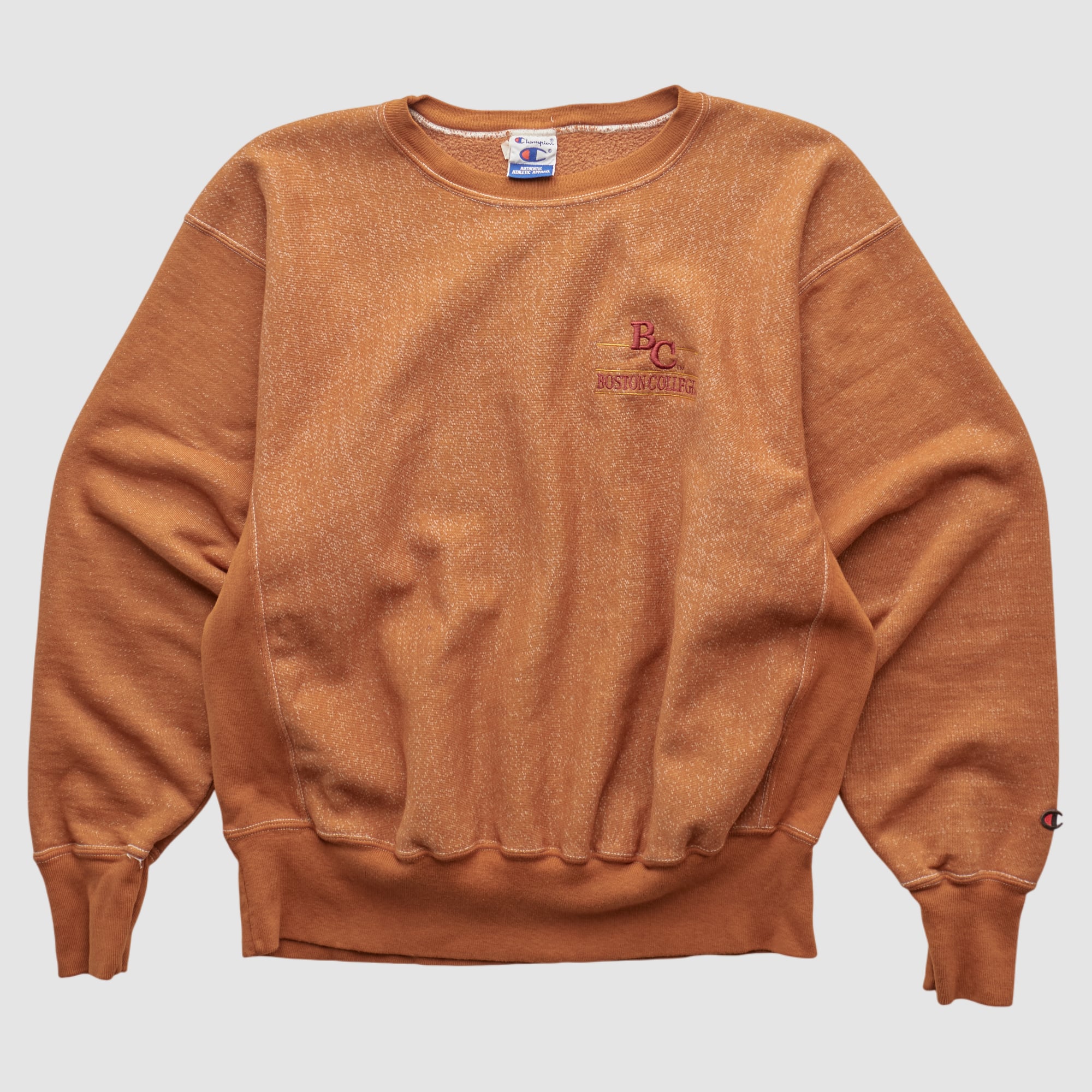 Boston College Eagles Champion 90s Pullover Sweatshirt - Orange - XS