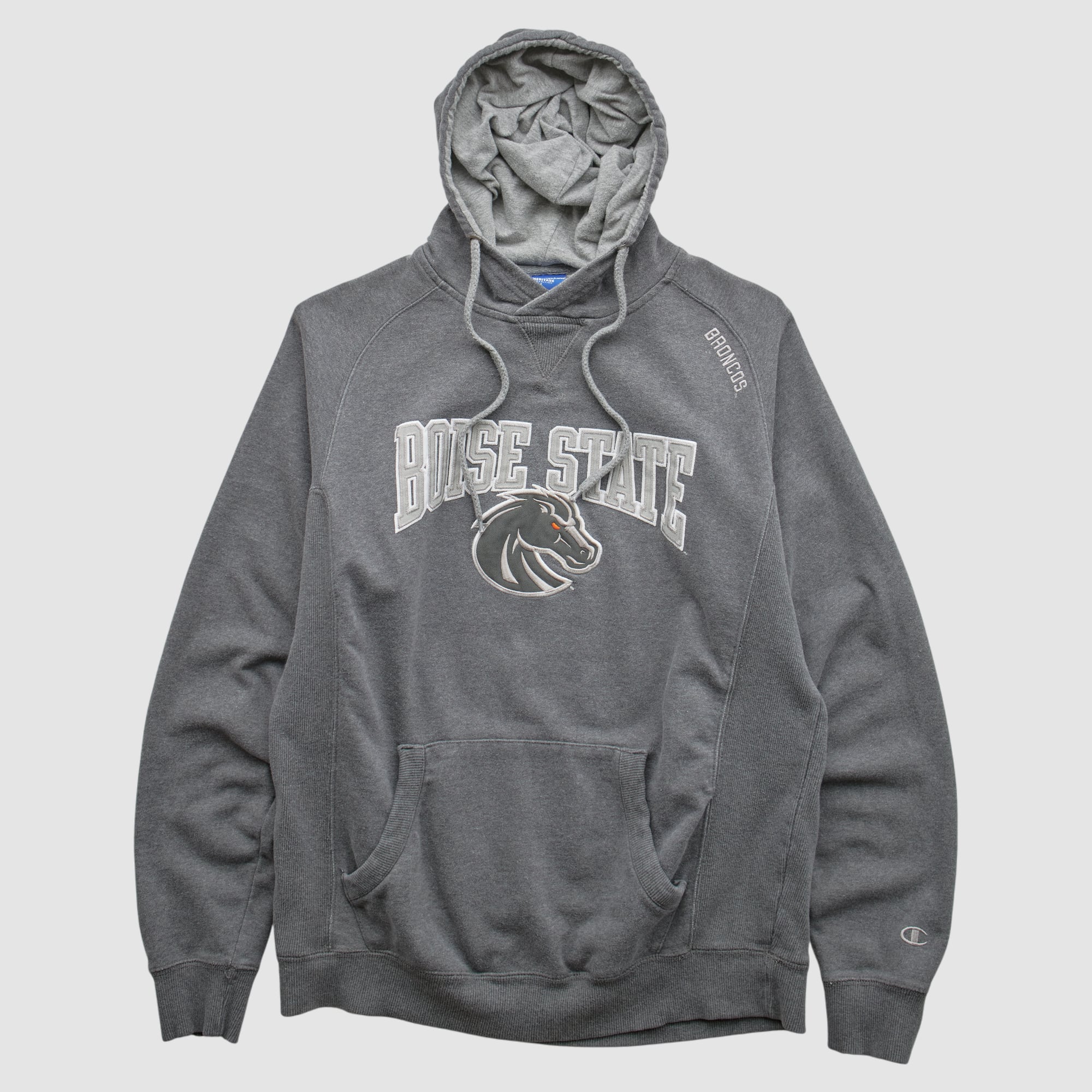 Boise State Broncos Champion 2010s Hooded Sweatshirt - Gray - XS