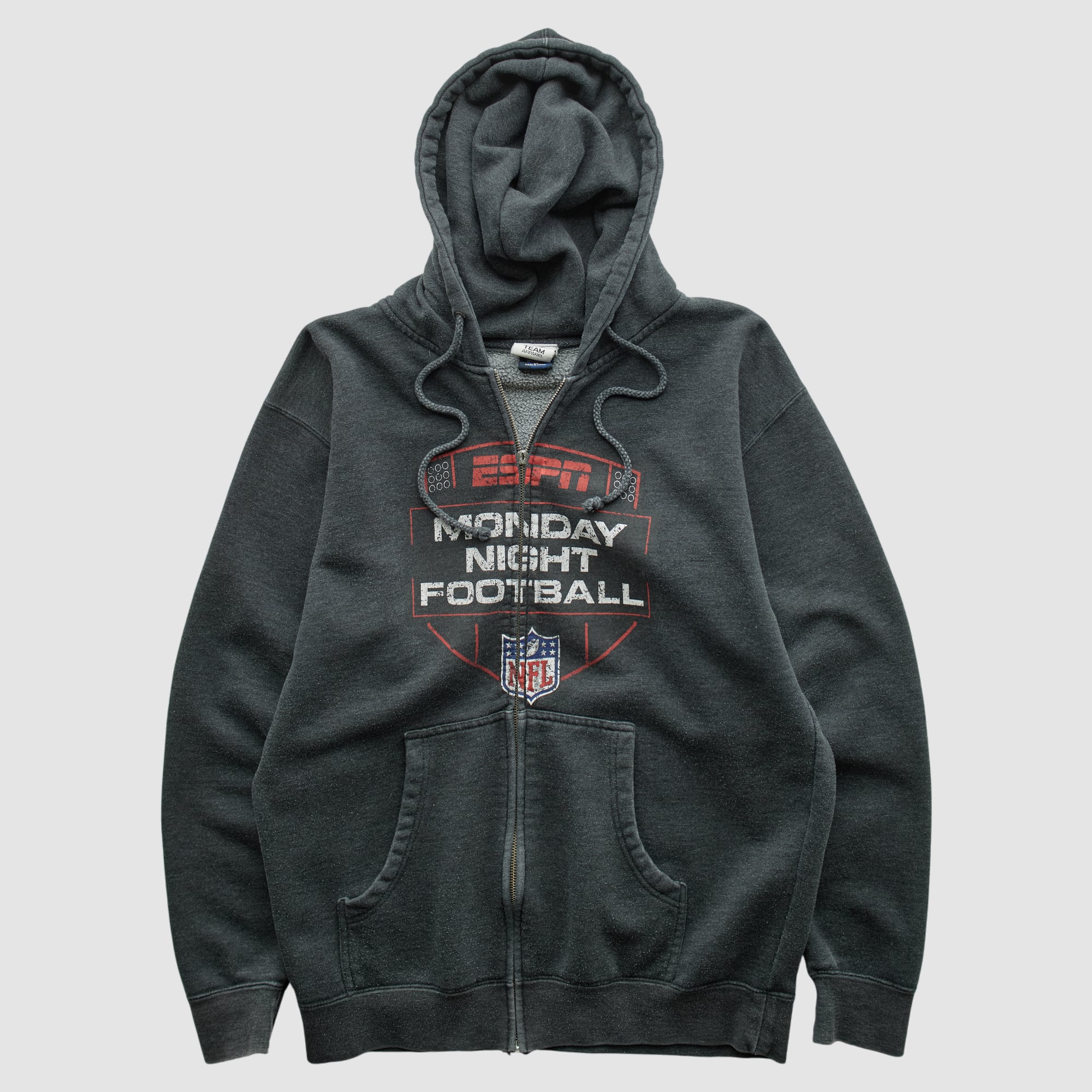 NFL ESPN Monday Night Football NFL 2010s Hooded Full Zip Sweatshirt - Dark Heather Gray - M