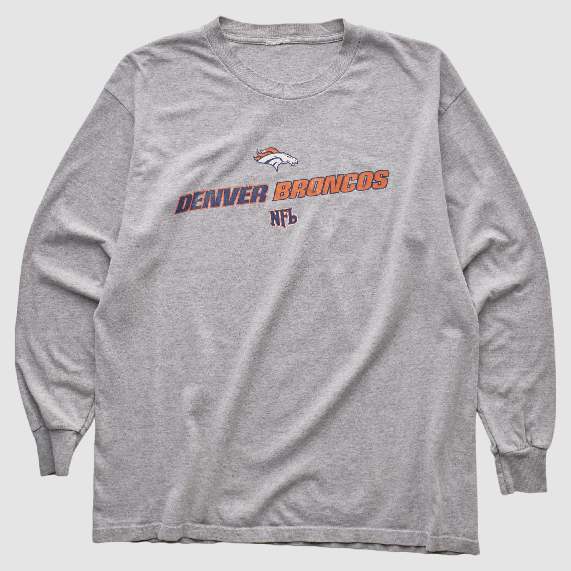 Denver Broncos 2000s Long Sleeve T-shirt - Heather Gray - M