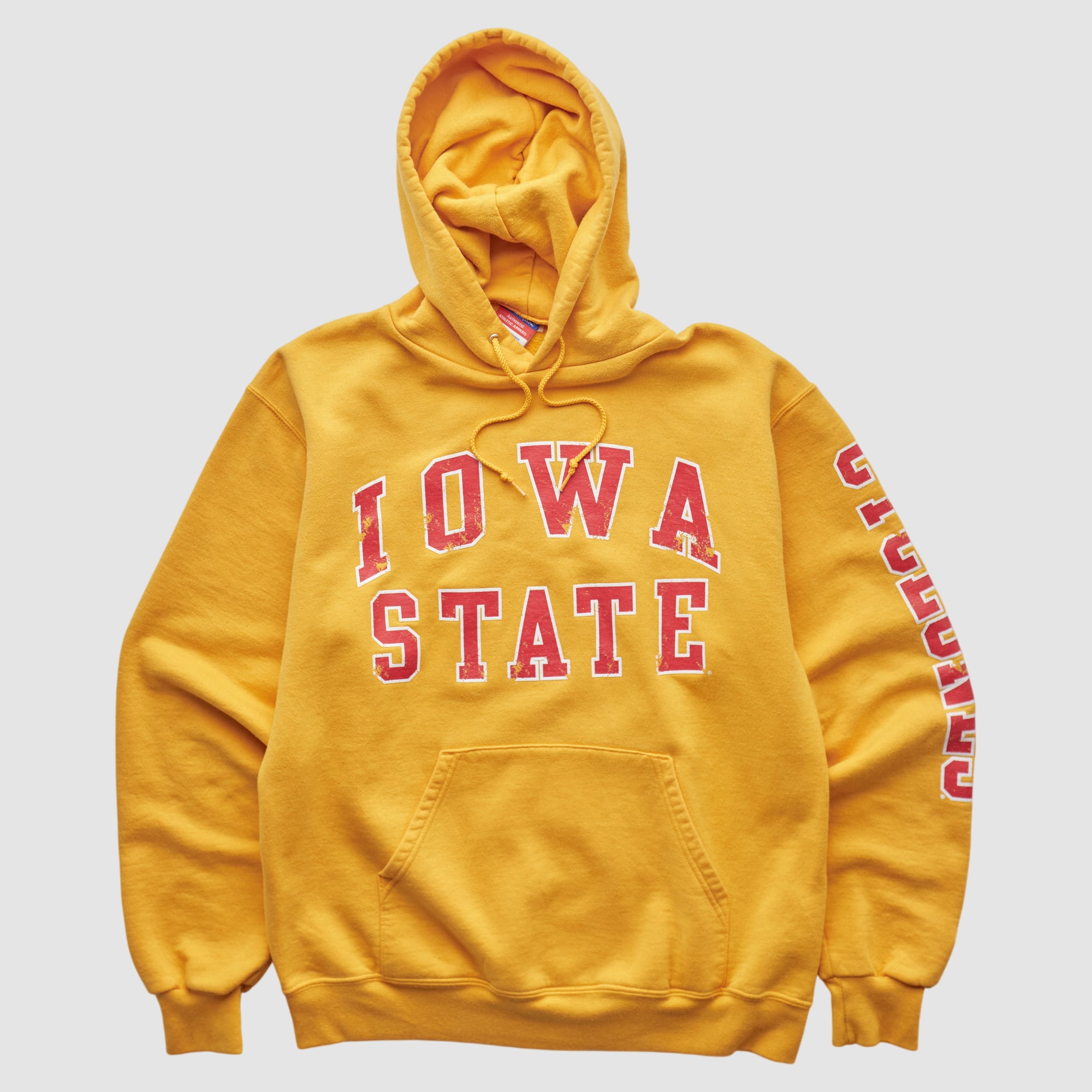 Iowa State Cyclones Champion 2000s Hooded Pullover Sweatshirt - Yellow - S