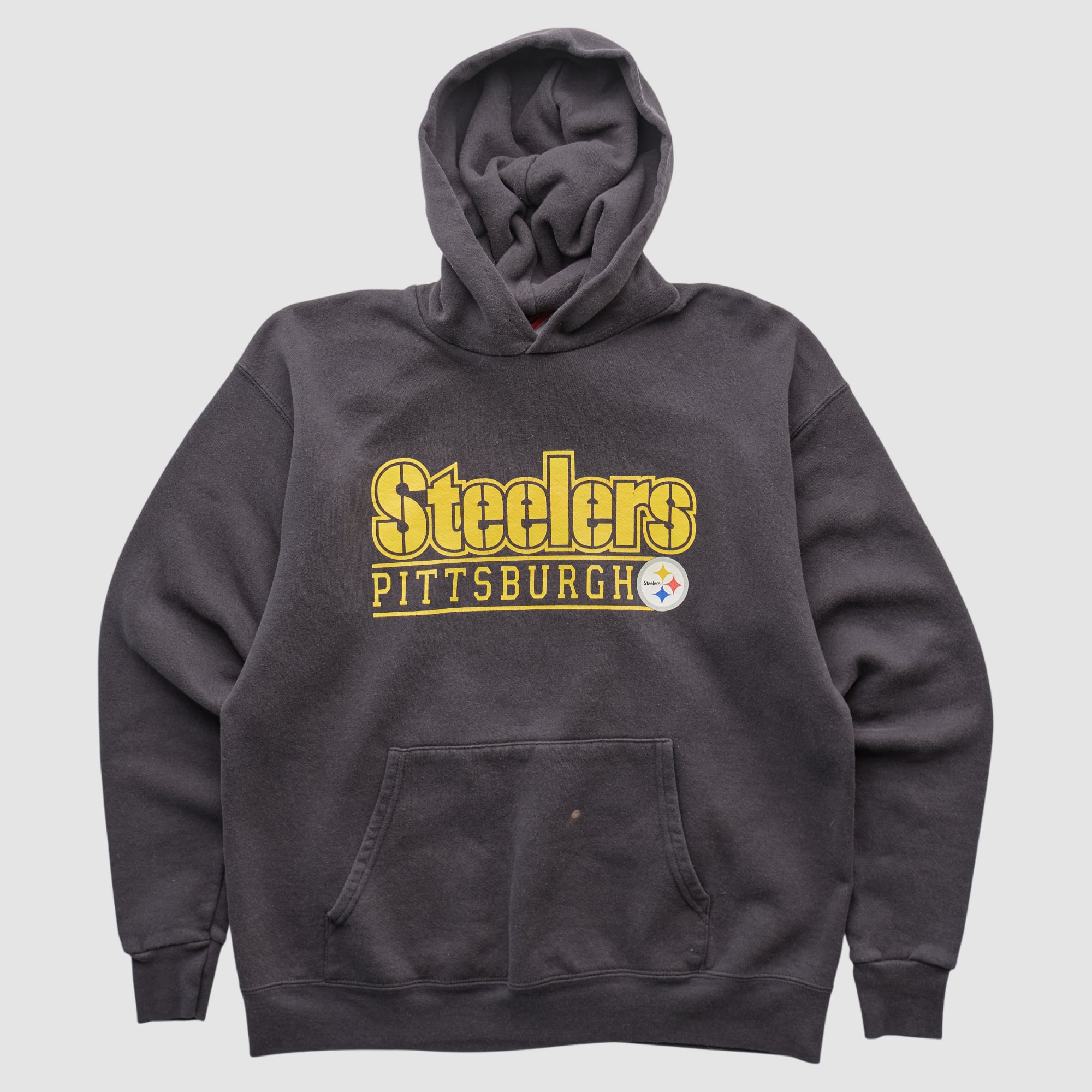 Pittsburgh Steelers NFL 2000s Hooded Pullover Sweatshirt - Charcoal - S