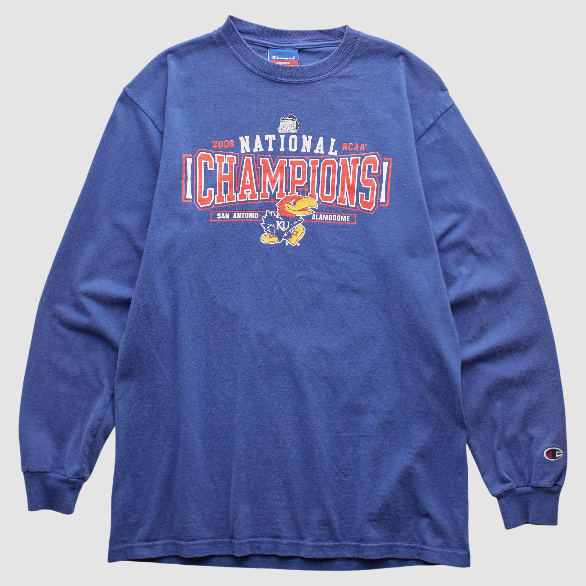Kansas Jayhawks Champion 2008 Long Sleeve T-shirt - Blue - S