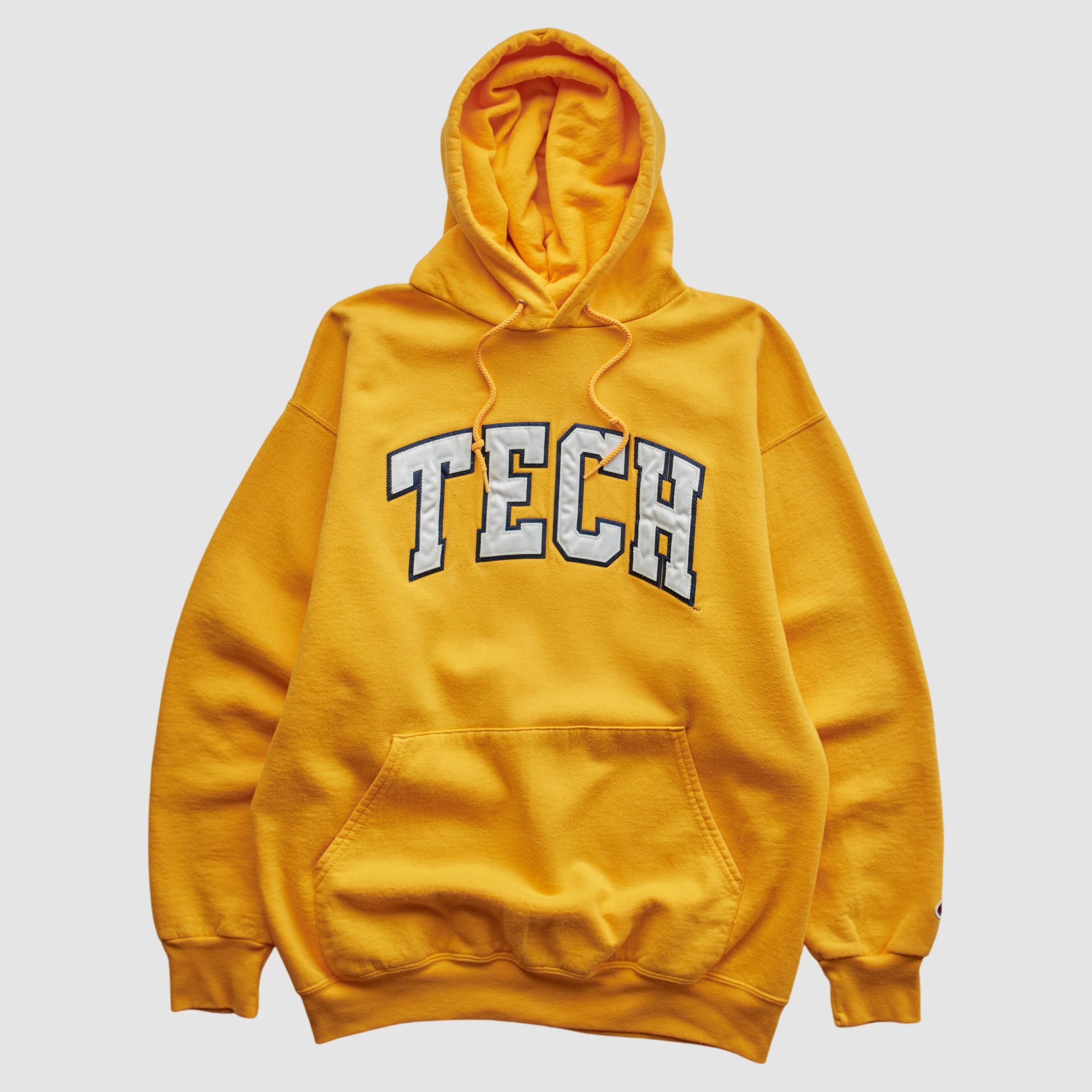 Georgia Tech Yellow Jackets Champion 2000s Hooded Pullover Sweatshirt - Yellow - S