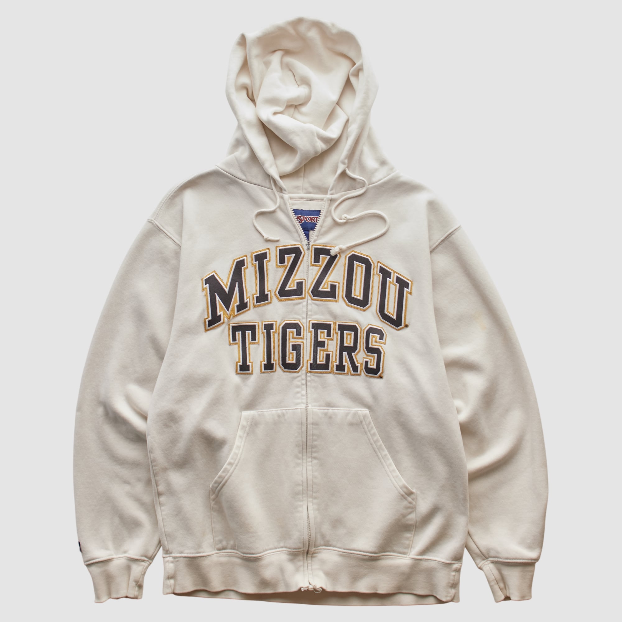 Missouri Tigers Jansport 2000s Hooded Full Zip Sweatshirt - Beige - XS
