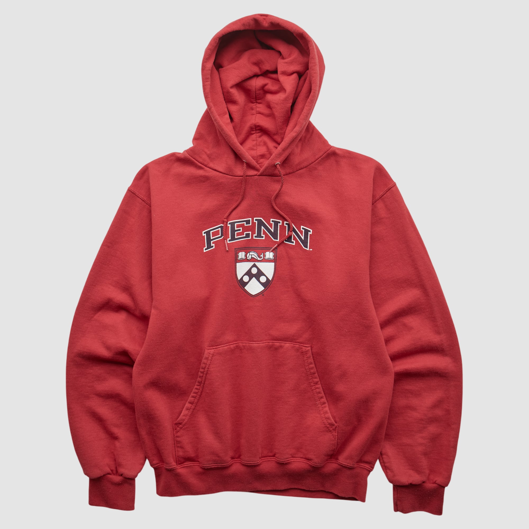Pennsylvania Quakers Champion 2000s Hooded Pullover Sweatshirt - Red - XS
