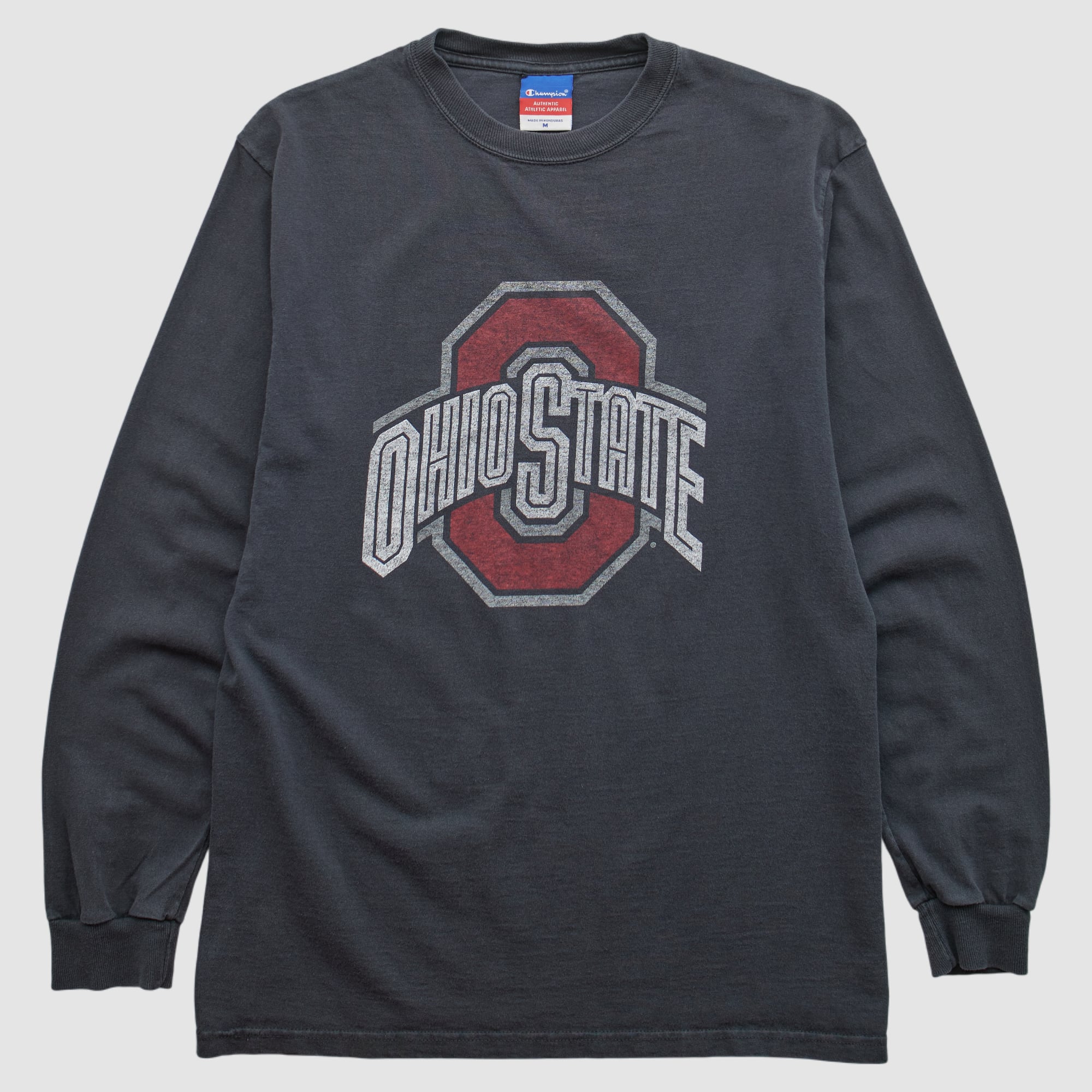 Ohio State Buckeyes Champion 2000s Long Sleeve T-shirt - Charcoal - S