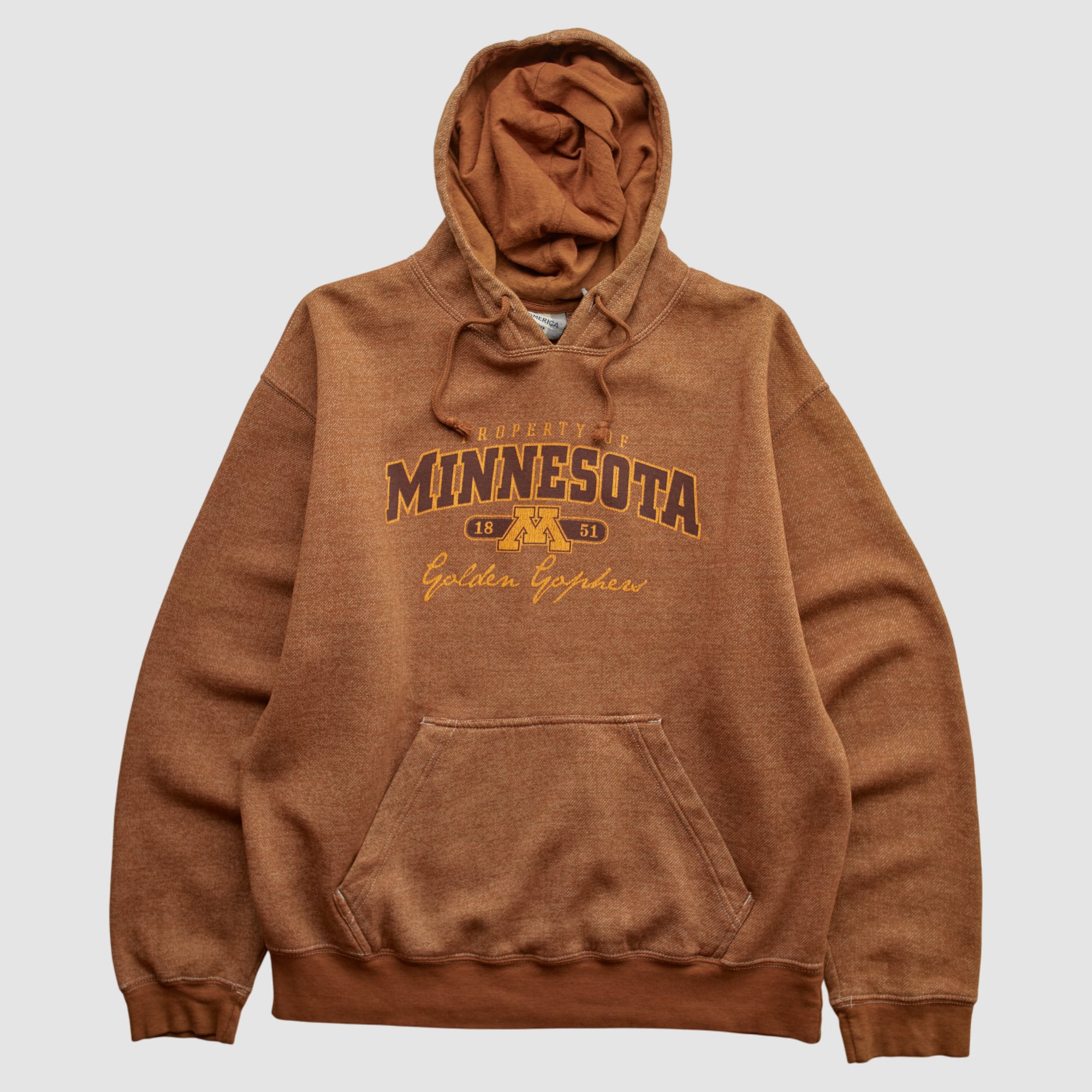 Minnesota Golden Gophers J America Sportswear 2000s Hooded Pullover Sweatshirt - Brown - M