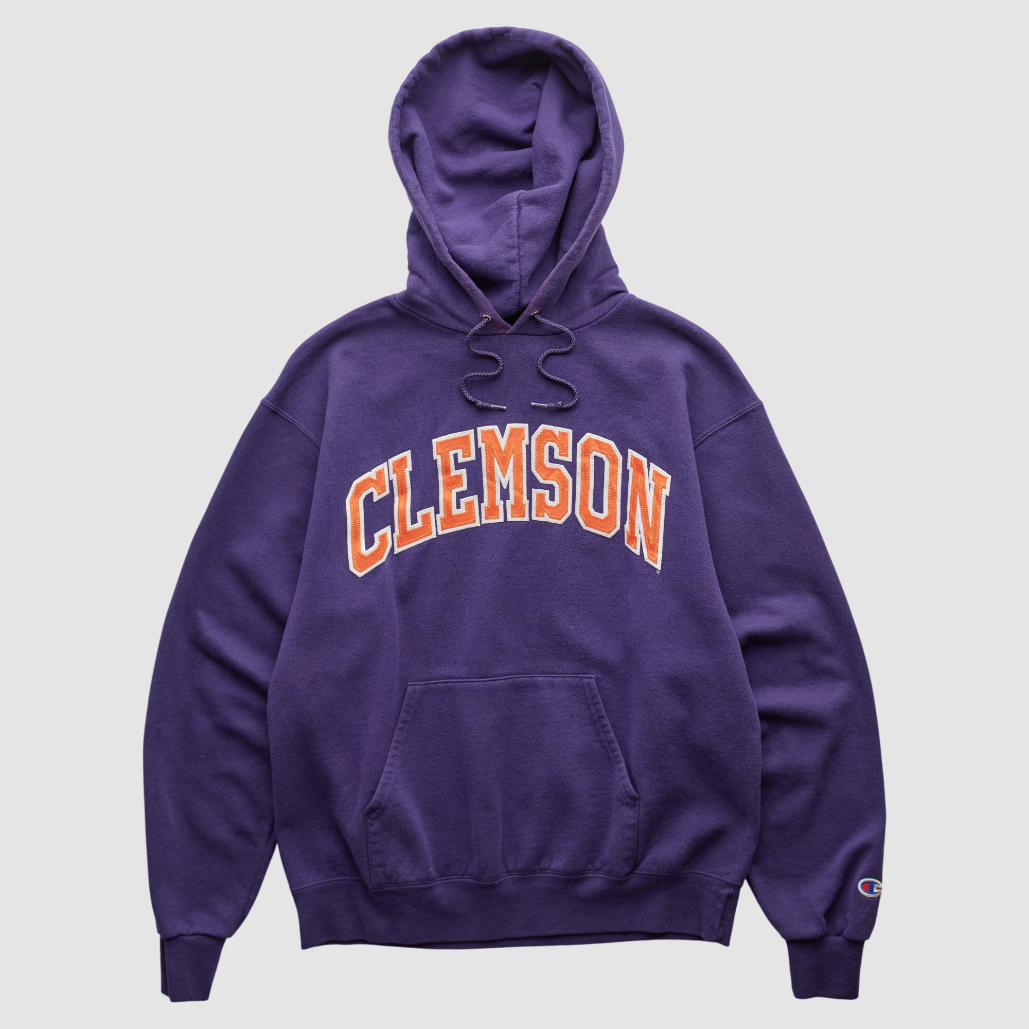Clemson Tigers Champion 2000s Hooded Pullover Sweatshirt - Purple - XS