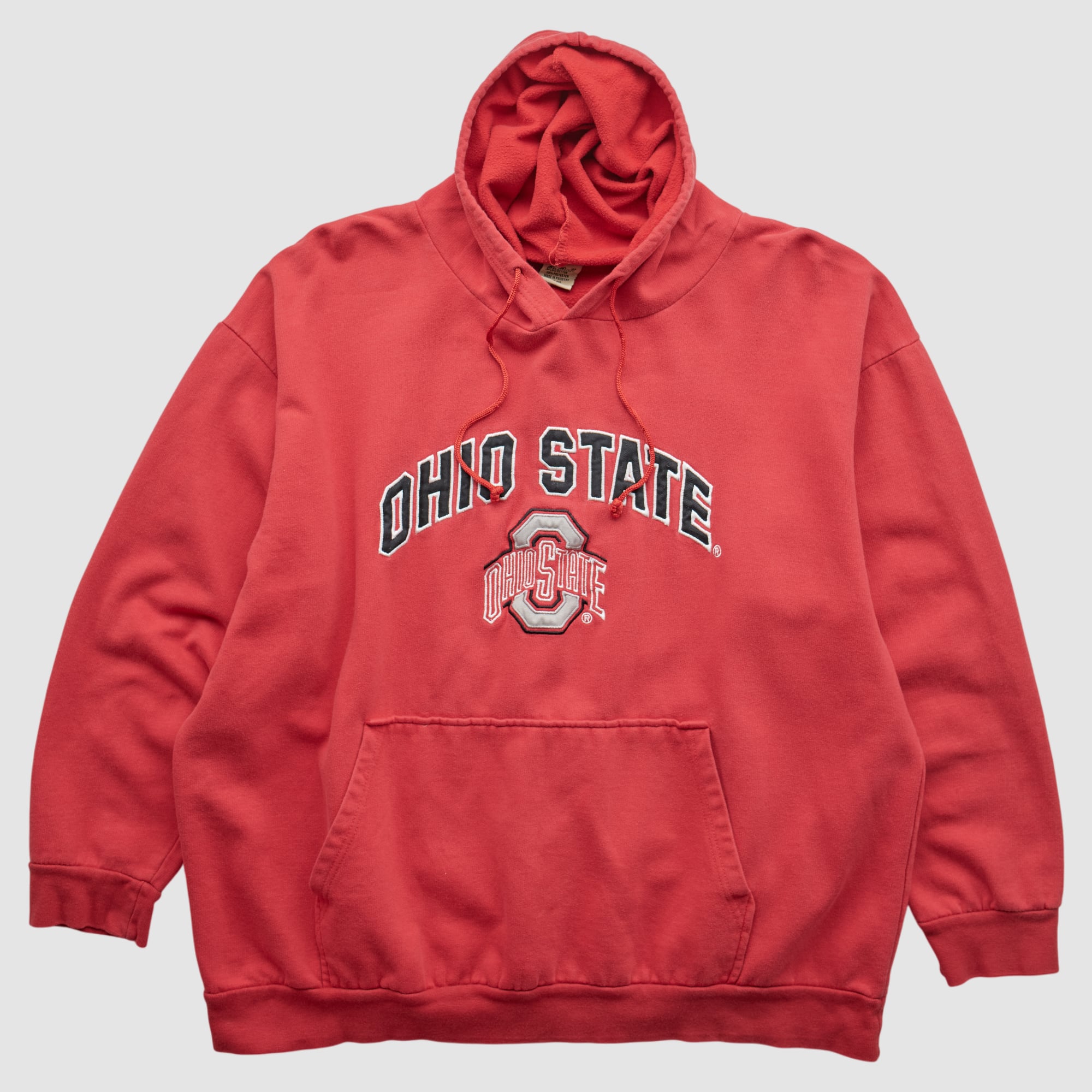 Ohio State Buckeyes Big Ball Sports 2000s Hooded Pullover Sweatshirt - Red - XL