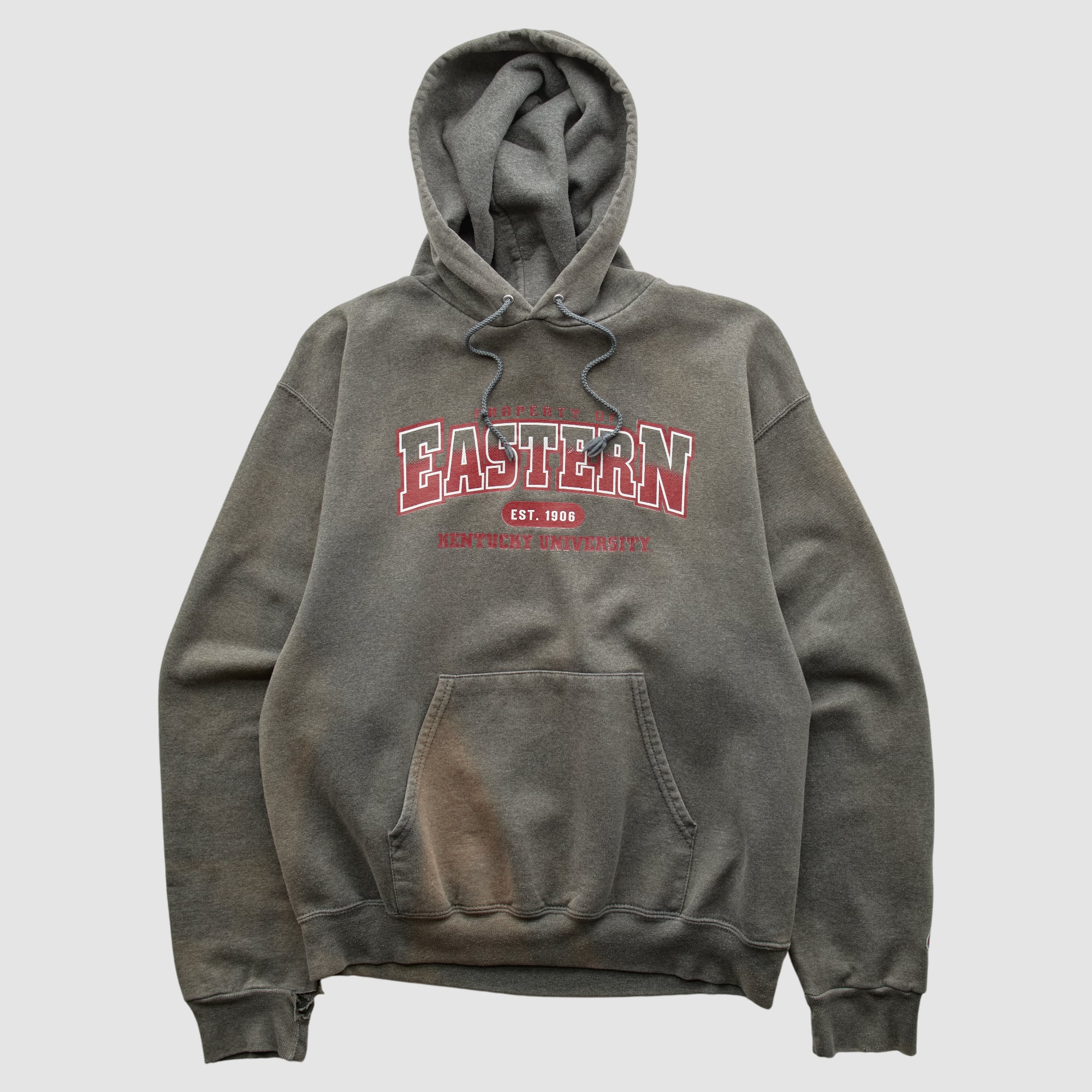 Eastern Kentucky Colonels Champion 2000s Hooded Pullover Sweatshirt - Charcoal - M