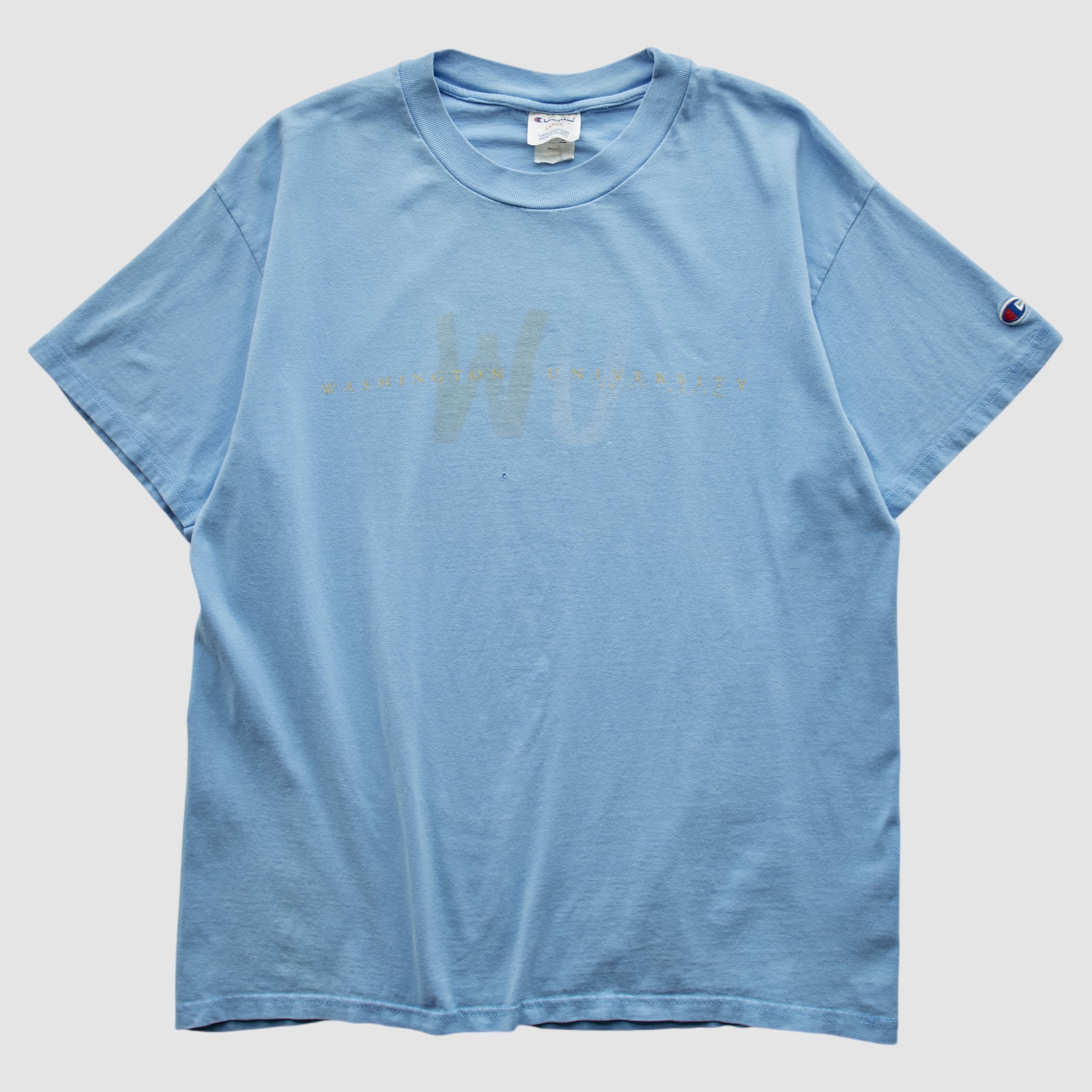 Washington Univ St Louis Bears Champion 2000s T-shirt - Light Blue - L