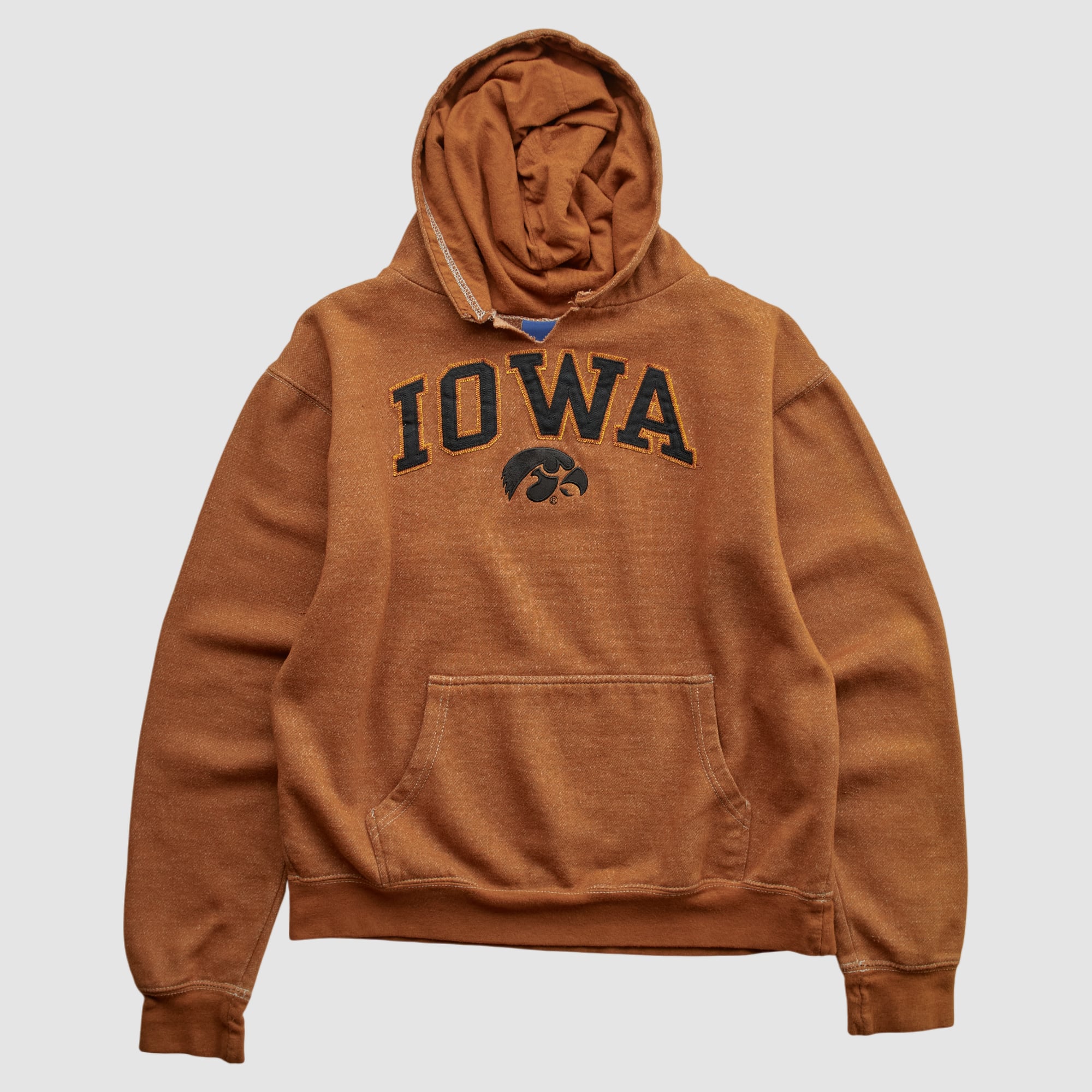 Iowa Hawkeyes OVB 2000s Hooded Pullover Sweatshirt - Brown - XXS