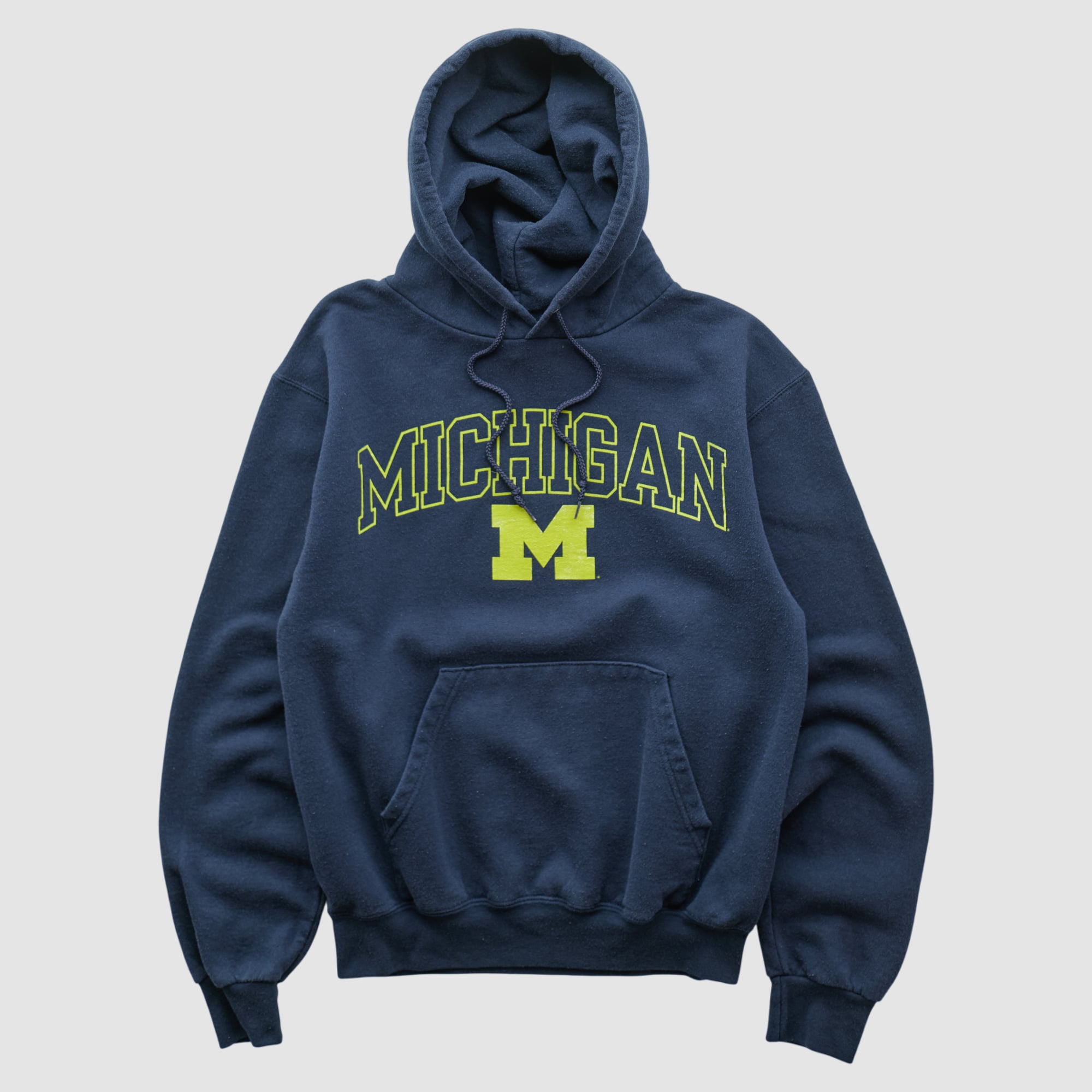 Michigan Wolverines Champion 2000s Hooded Pullover Sweatshirt - Navy - XXS