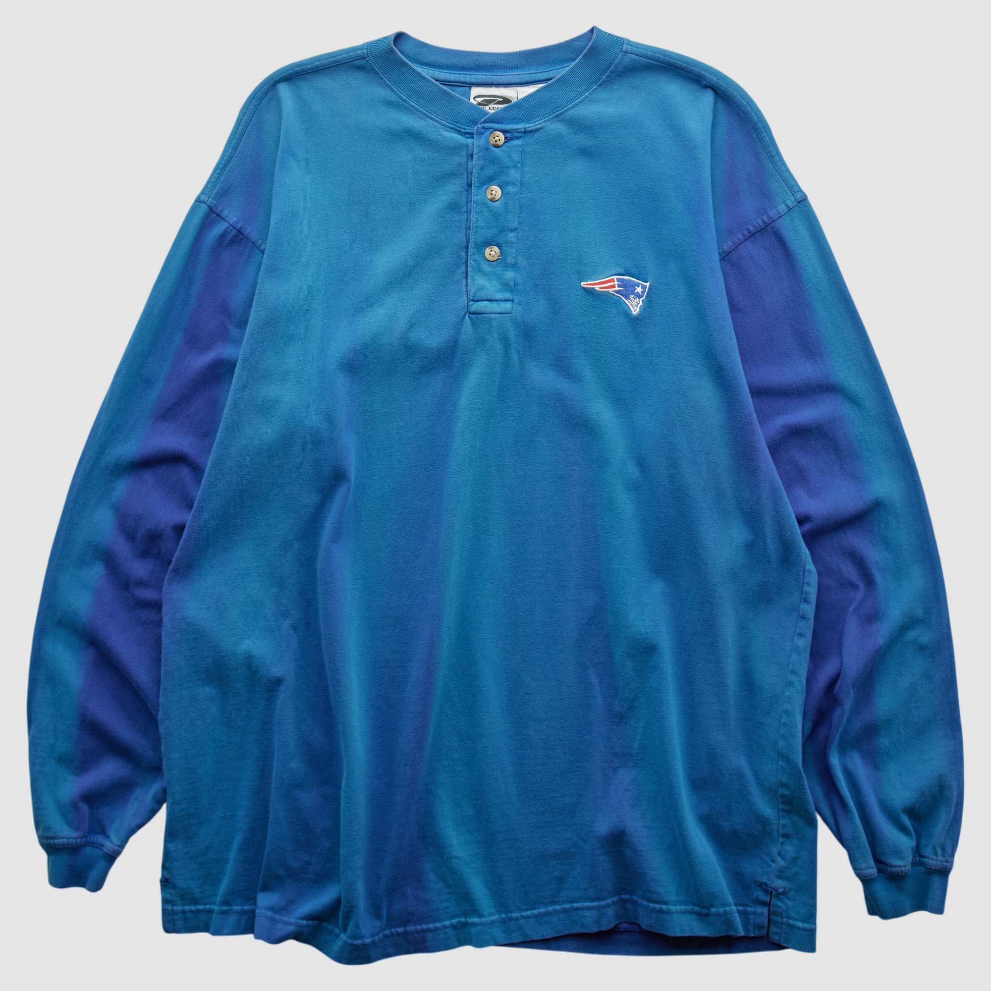 New England Patriots The Edge 2000s Long Sleeve Top - Blue - XL