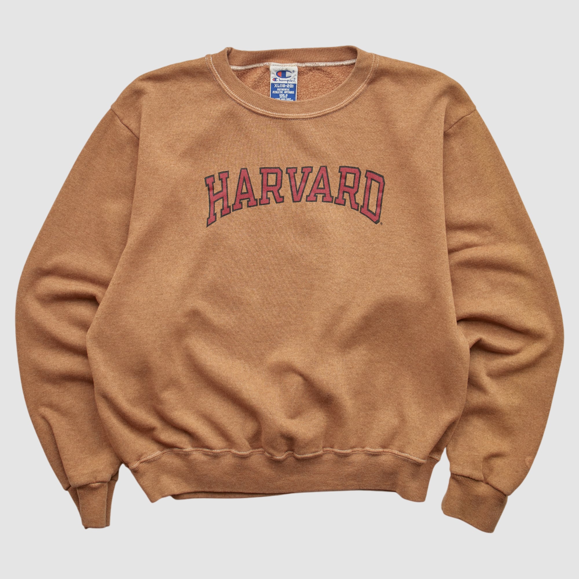 Harvard Crimson Champion 2000s Pullover Sweatshirt - Tan - XS